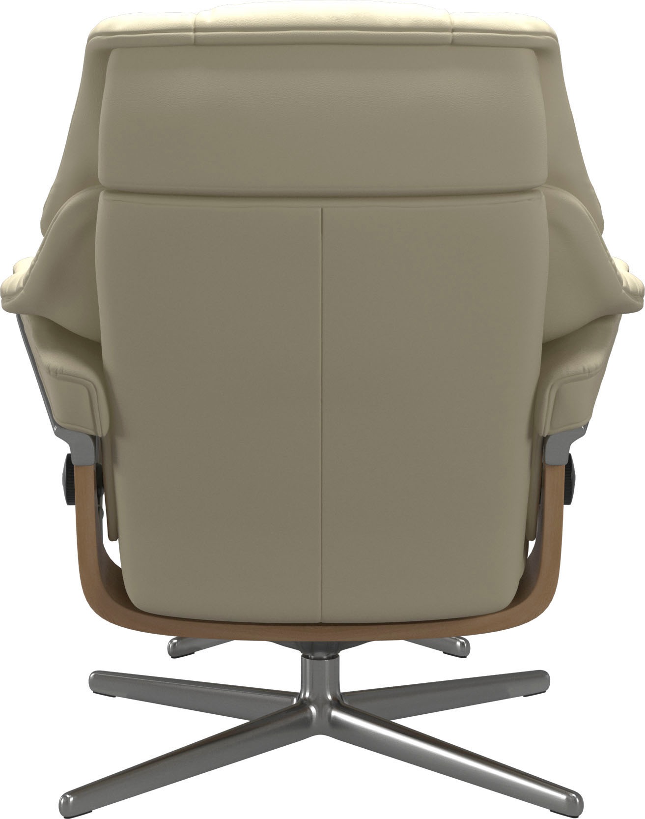 Stressless® Relaxsessel »Reno«, (Set, Relaxsessel mit Hocker), mit Hocker, mit Cross Base, Größe S, M & L, Holzakzent Eiche