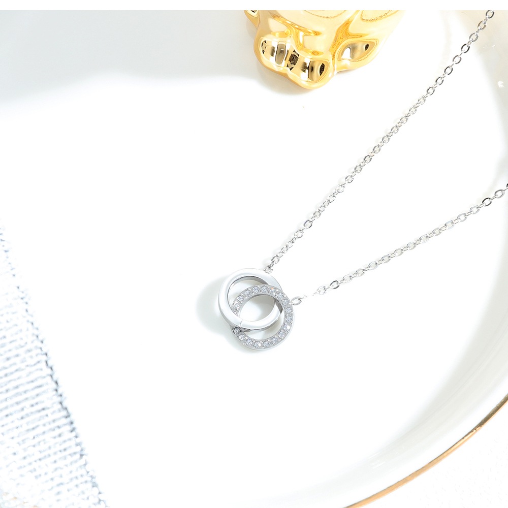 COLLEZIONE ALESSANDRO Kette mit Anhänger »Ring«, mit kleinen Glassteinen