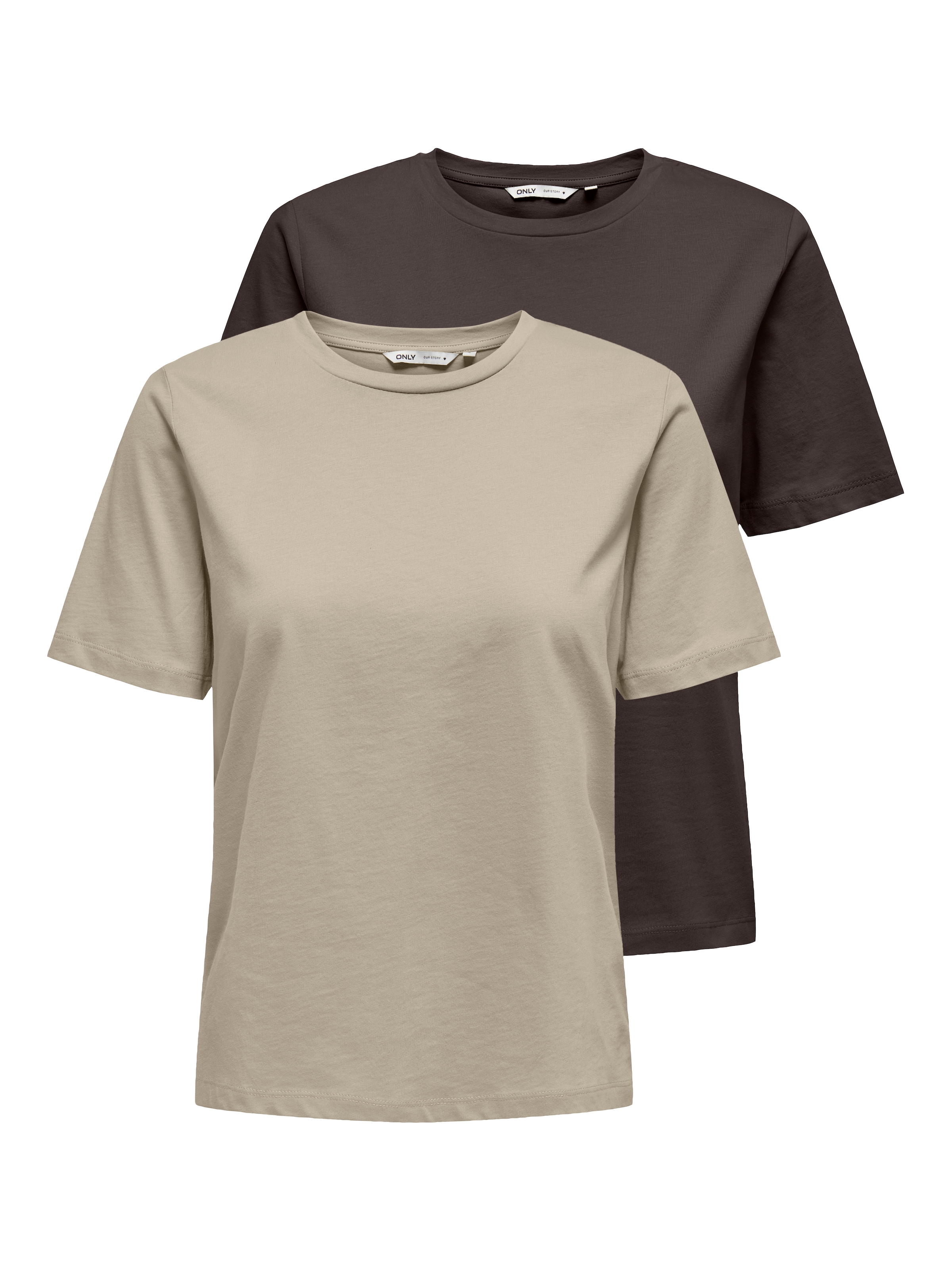 ONLY Kurzarmshirt "ONLONLY – Doppelpack T-Shirts für Alltag und Freizeit", günstig online kaufen
