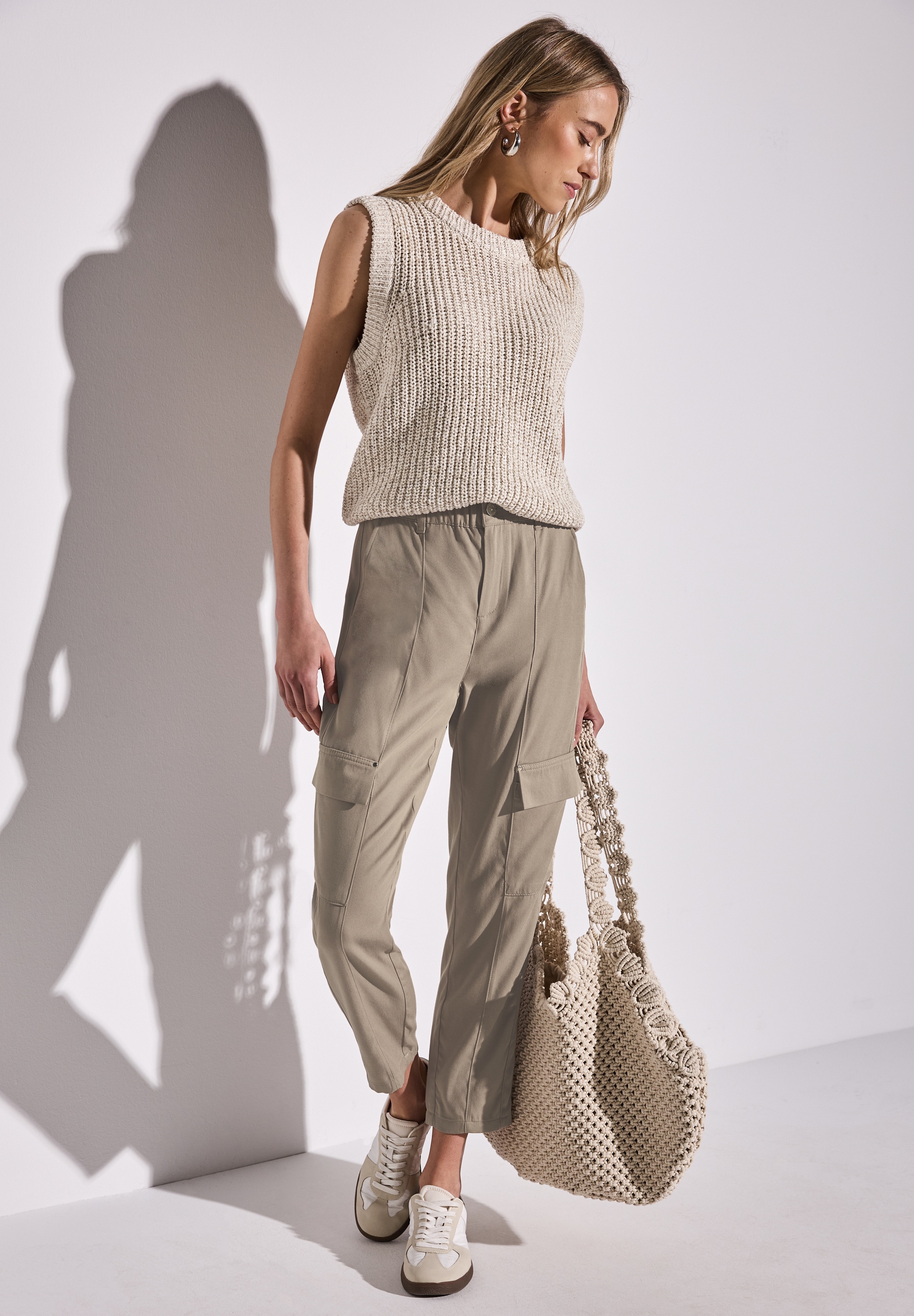 STREET ONE Paperbag-Hose, im Cargo-Look