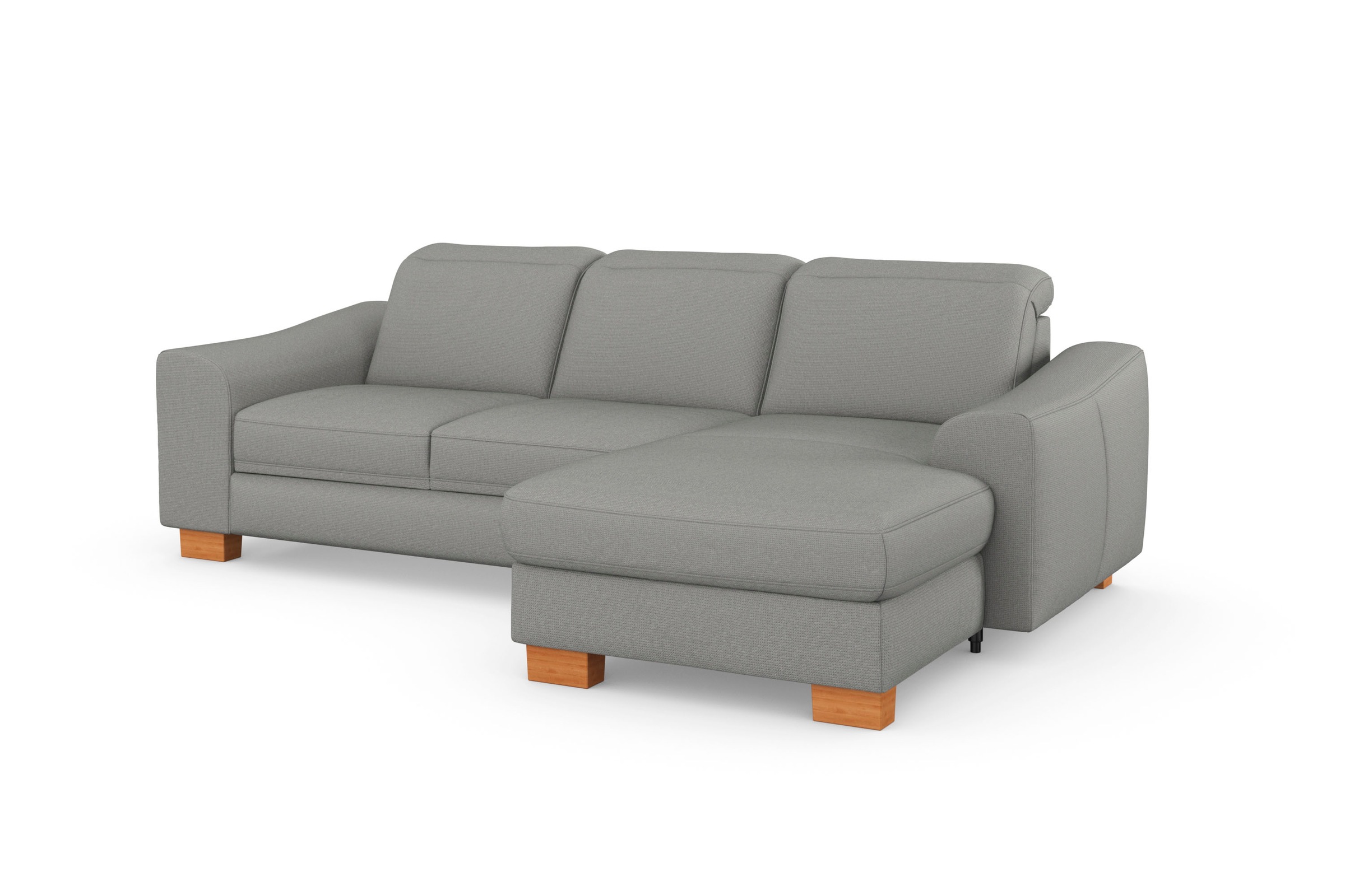sit&more Ecksofa »Dundee L-Form«, mit Federkern und Massivholzfüßen, wahlweise mit Kopfteilverstellung