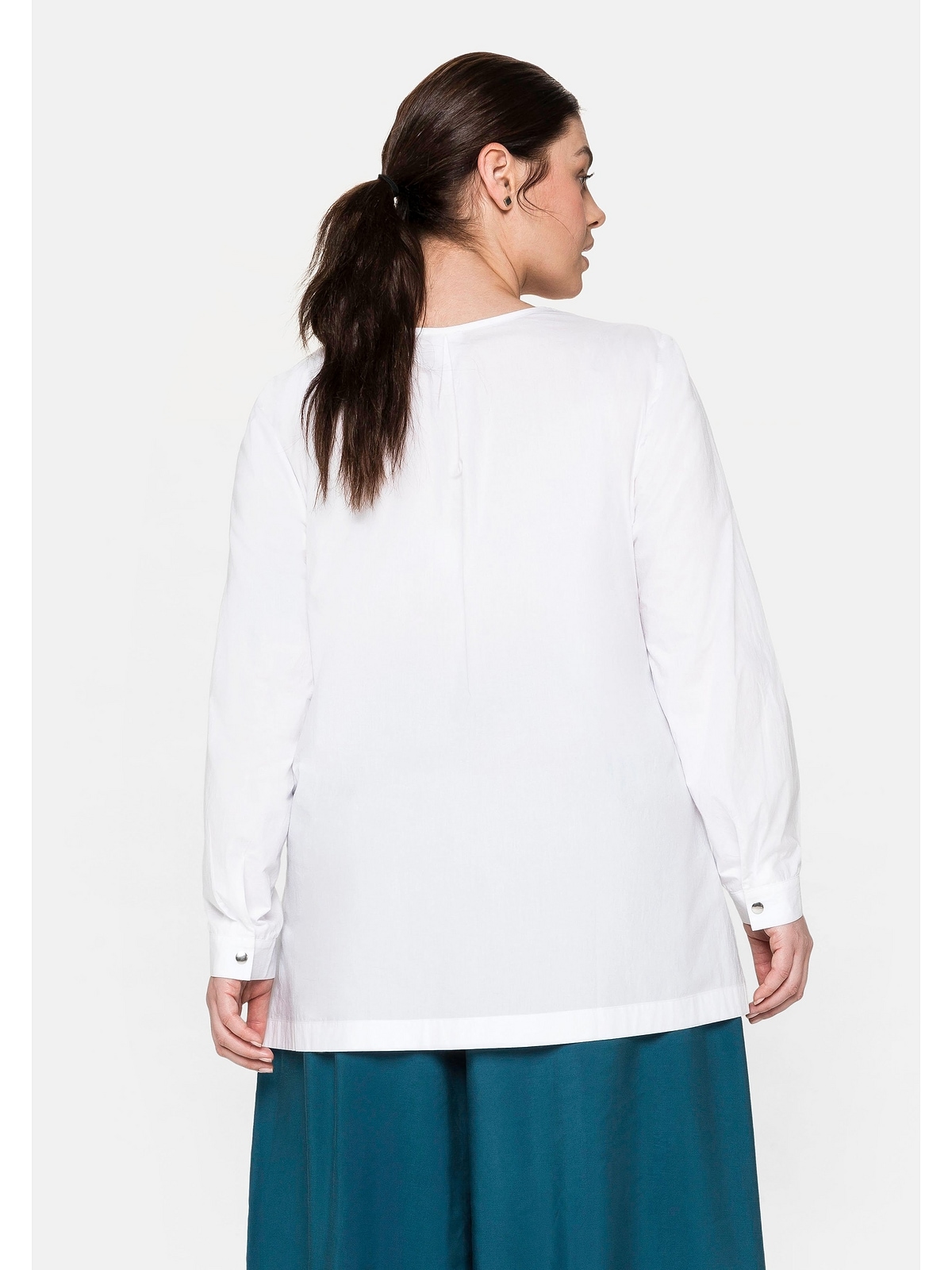 Sheego Tunika »Große Größen«, mit kontrastfarbenem Bindeband für kaufen |  BAUR | Klassische Tuniken