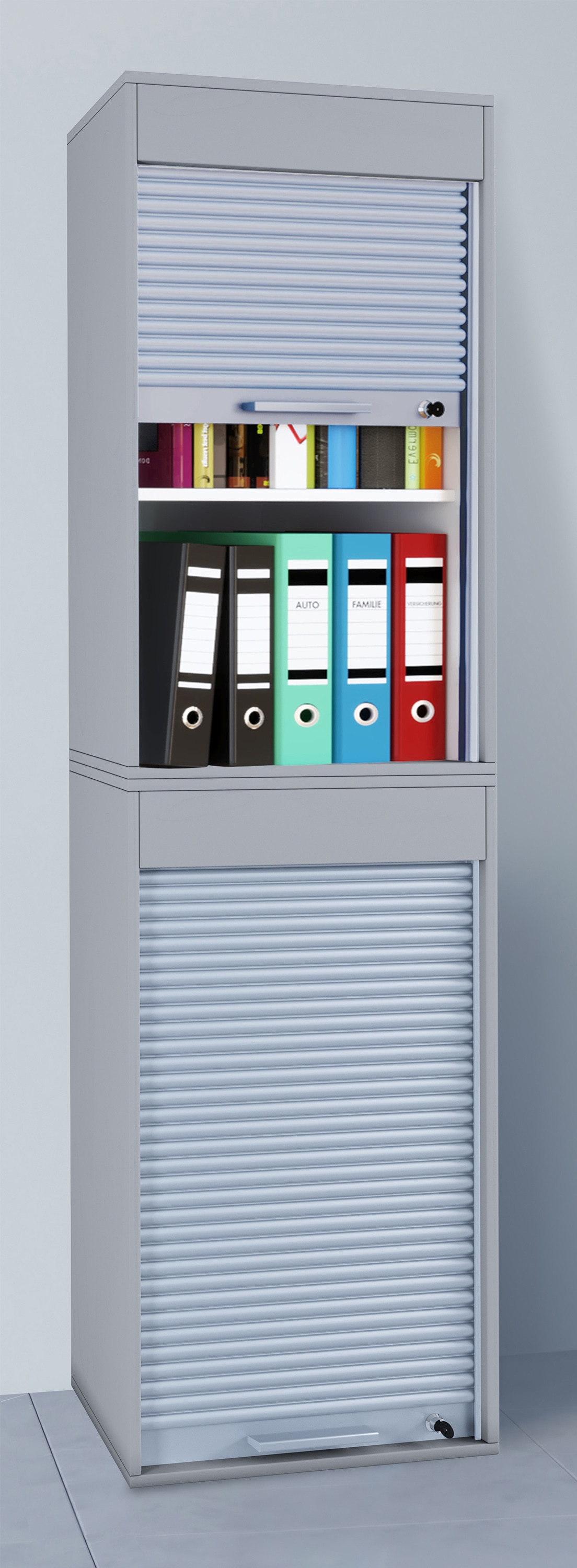 VCM Aktenschrank »VCM Büroschrank | Aktenschrank mit Rollladen | Maße ca. H. 186 x B. 50 x T. 40 cm ¿ Aktos XL«, (1 St.)