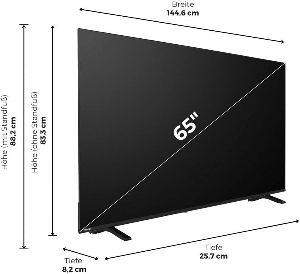 Toshiba DLED-Fernseher »65UV1563DD« 164 cm/65 ″ Smart-TV