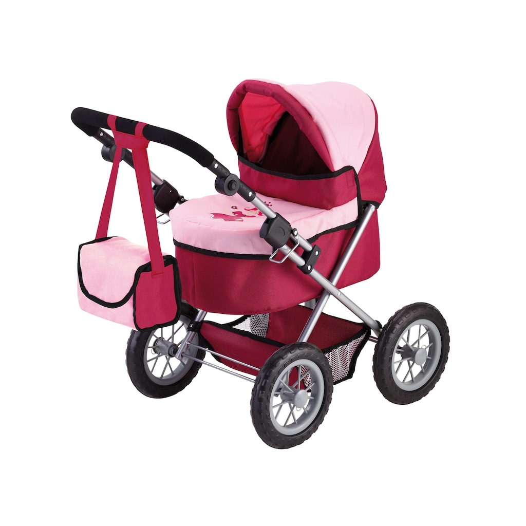 Bayer Puppenwagen »Trendy, Prinzessin rot/rosa«