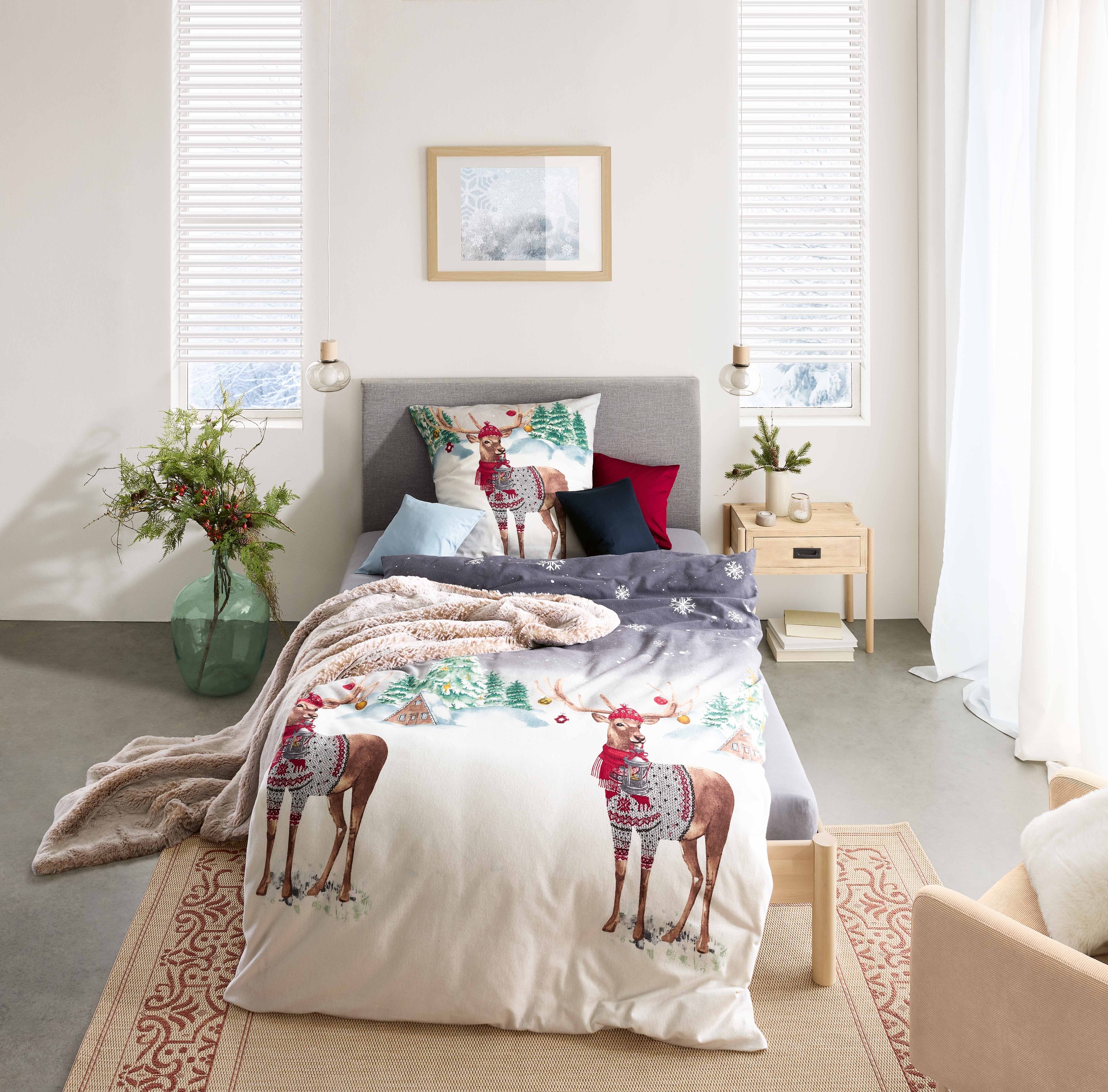 Thumbnail - Kaeppel Bettwäsche "Weihnachtshirsch" 2 Stk.