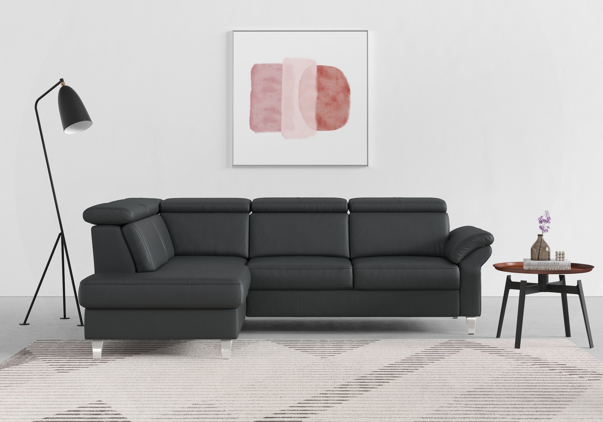 sit&more Ecksofa "Arngast L-Form" inklusive Kopfteilverstellung und Federkern