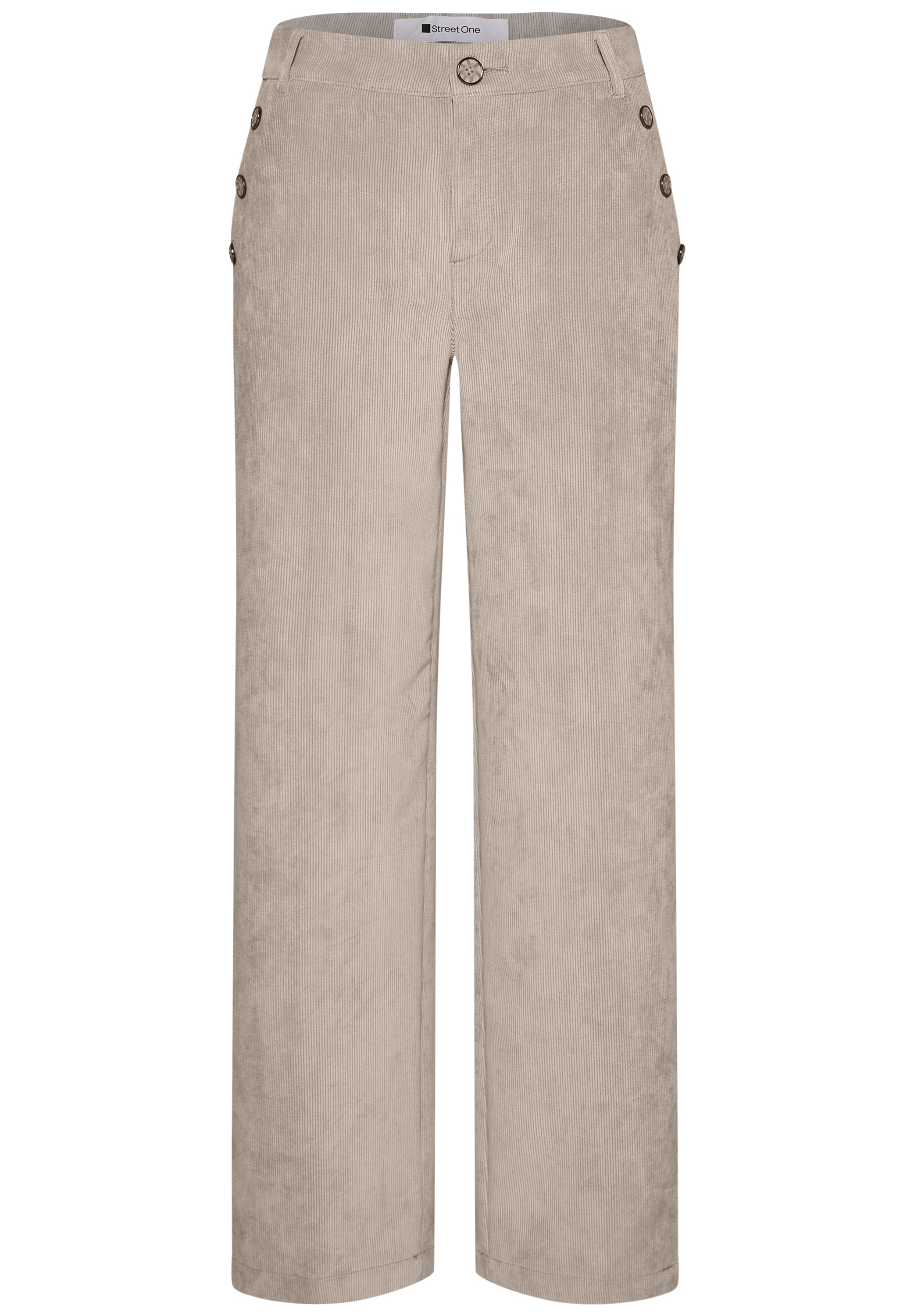 STREET ONE Cordhose »Style Amalia«  Streight Leg mit Zierknöpfen