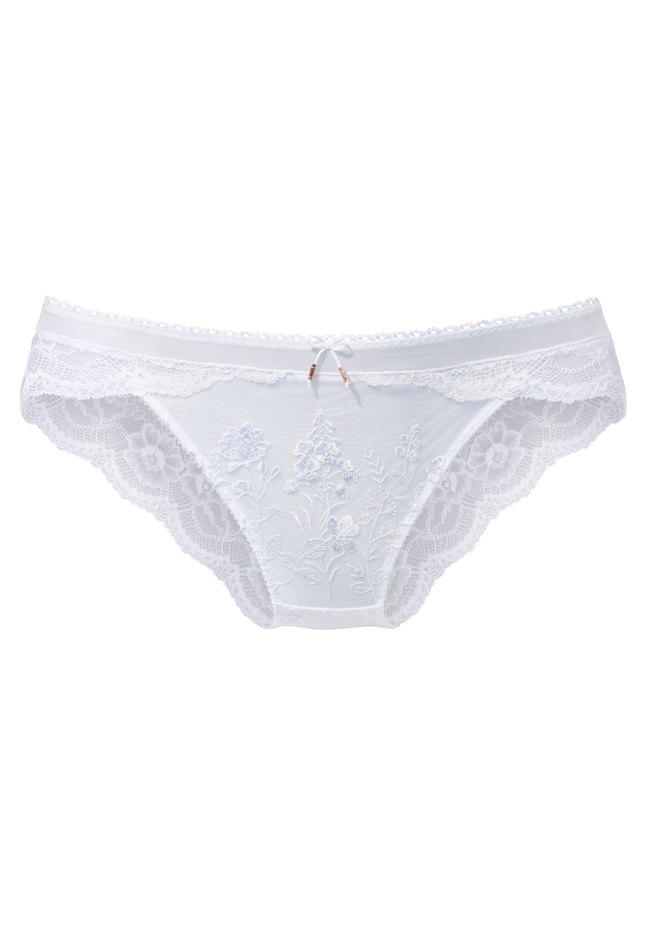 LASCANA Slip, mit bunten Blumen aus feiner Stickereispitze