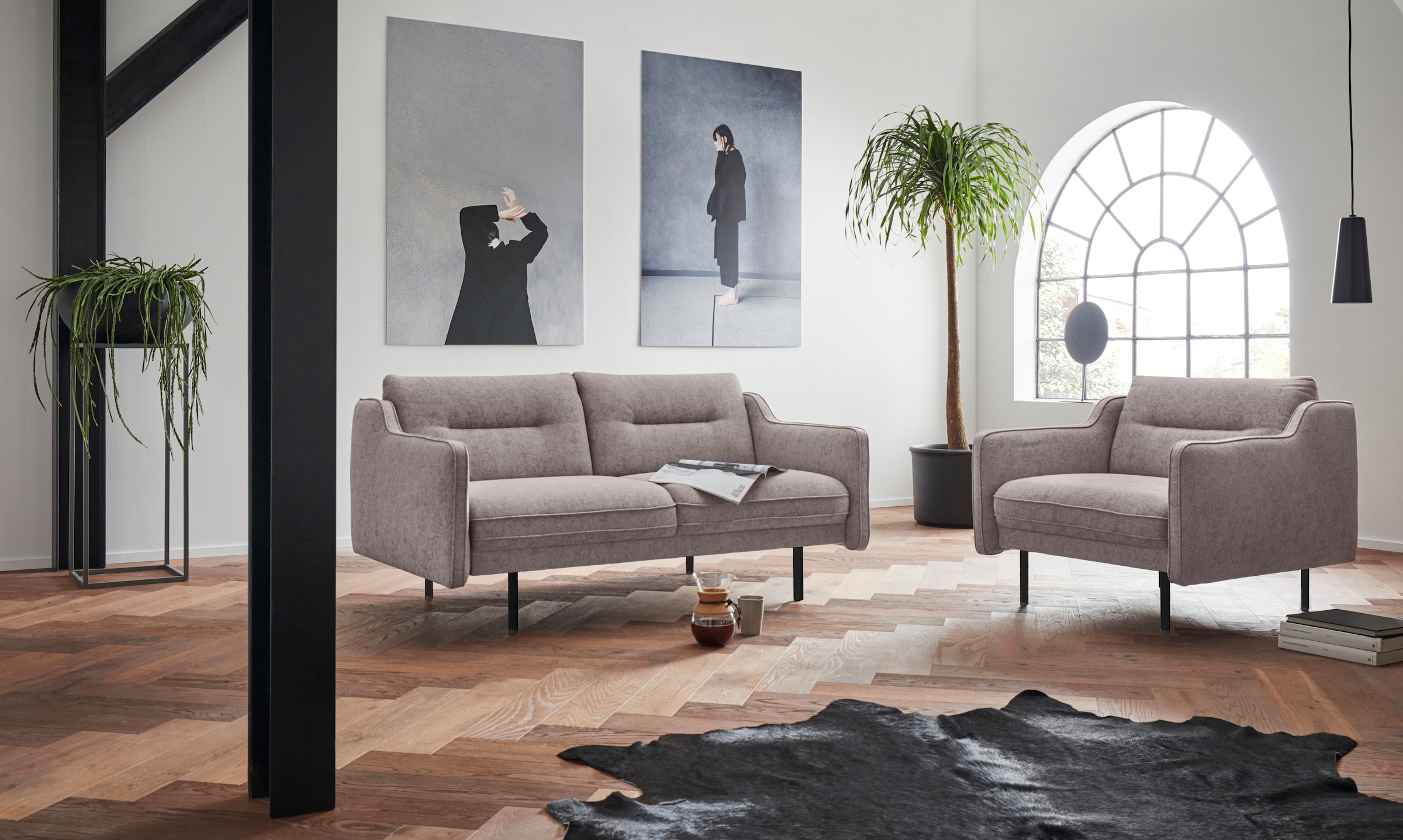 andas 2-Sitzer "Nordfyn", edles Design in 3 Bezugsqualitäten, Design by Mor günstig online kaufen