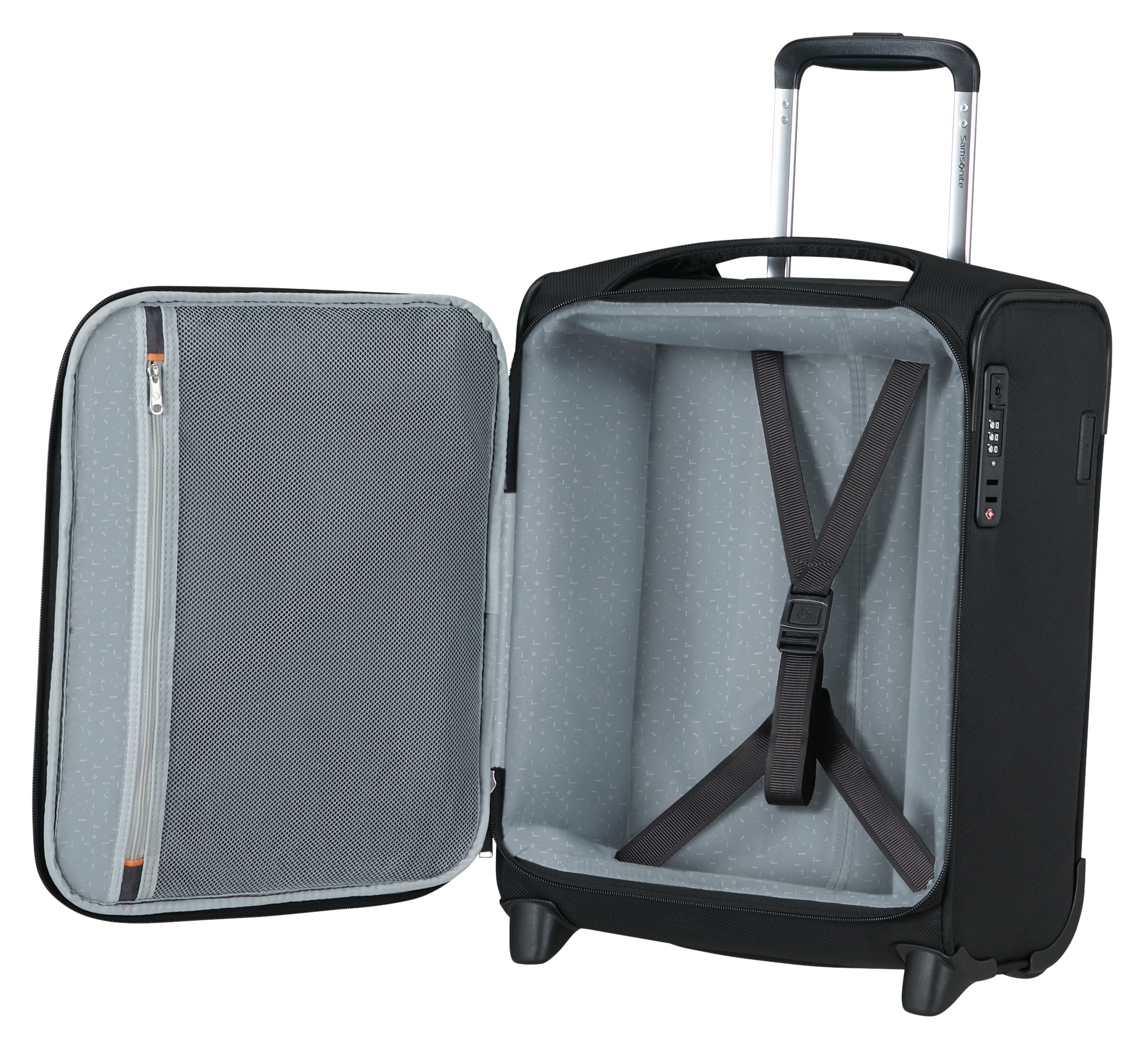 Samsonite Weichgepäck-Trolley »RE-LITE, 45 cm«, (Set, 2 St., mit Packwürfel), 2 Rollen, Underseater Handgepäck TSA-Schloss Reisekoffer Laptopfach