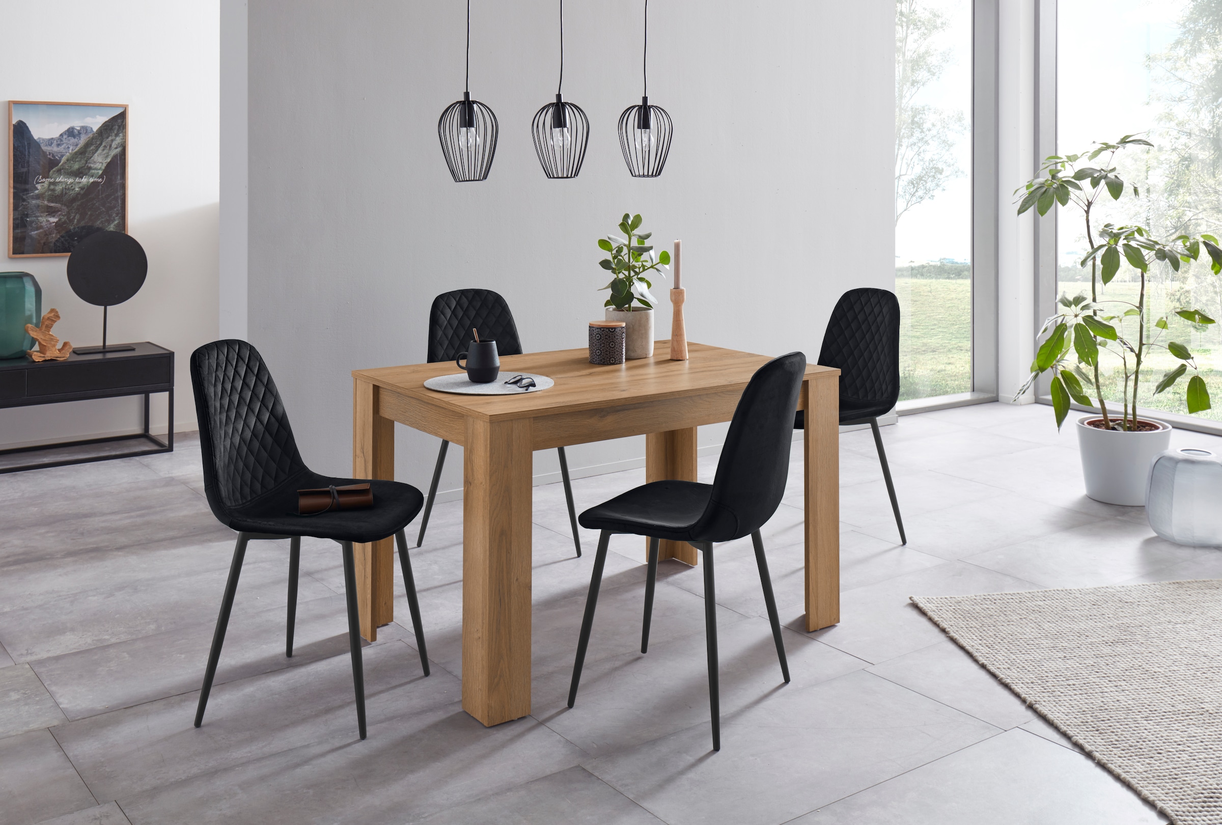 HELA Schalenstuhl »MIRA, Esszimmerstuhl, Stuhl, 4-Fuß Stuhl, BESTSELLER!«, (Set), 4 St., Samtvelours, 1, 2 oder 4 Stück, Schalenstuhl mit Steppung, Küchenstuhl