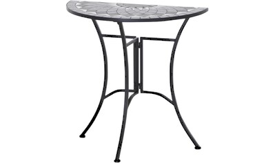 Gartentisch »Como«, Stahlgestell in matt schwarz, Tischplatte in Mosaikoptik