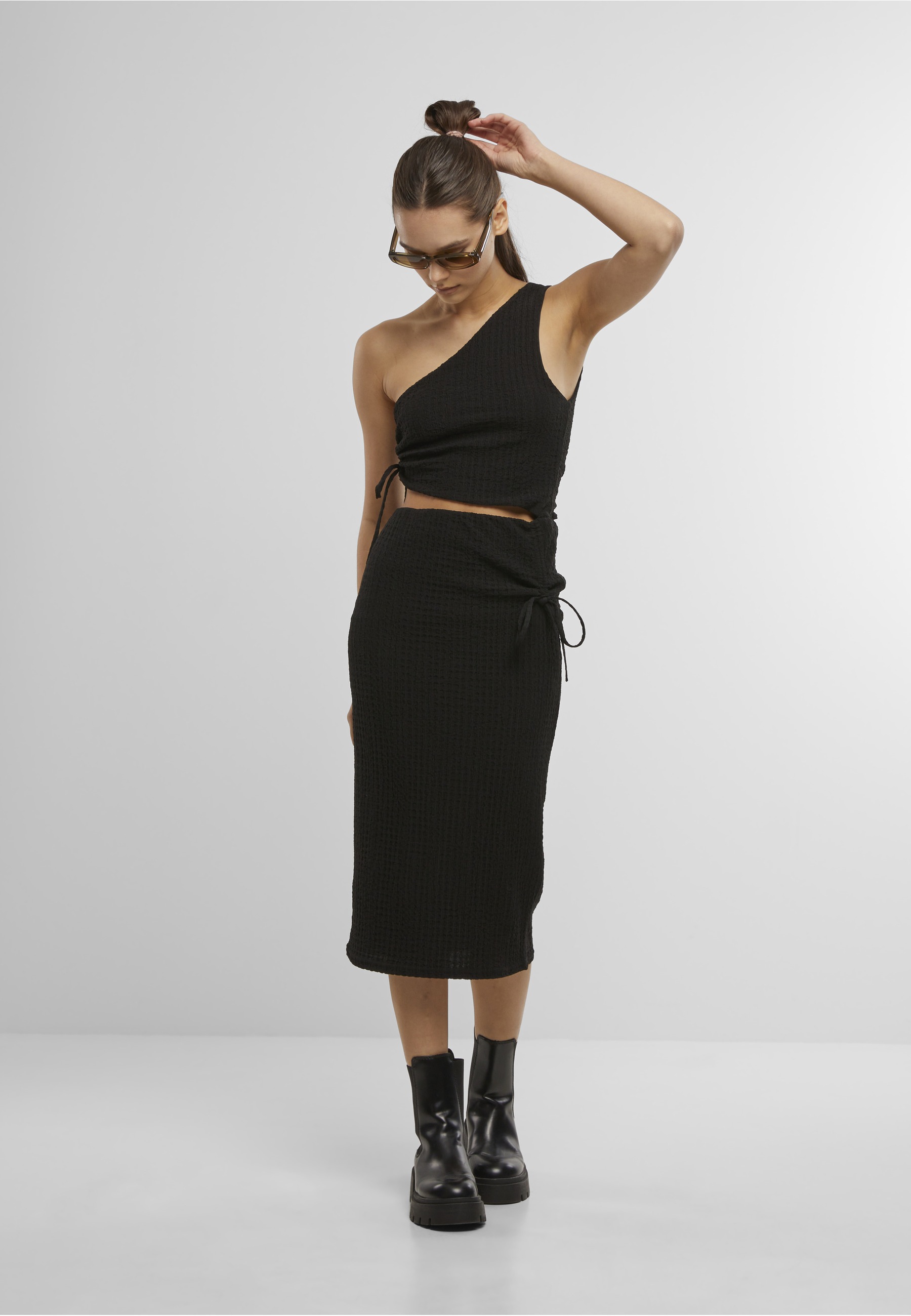 URBAN CLASSICS Shirtkleid »Urban Classics Ladies Cut Out Jersey Dress« 1 Stk. tlg.