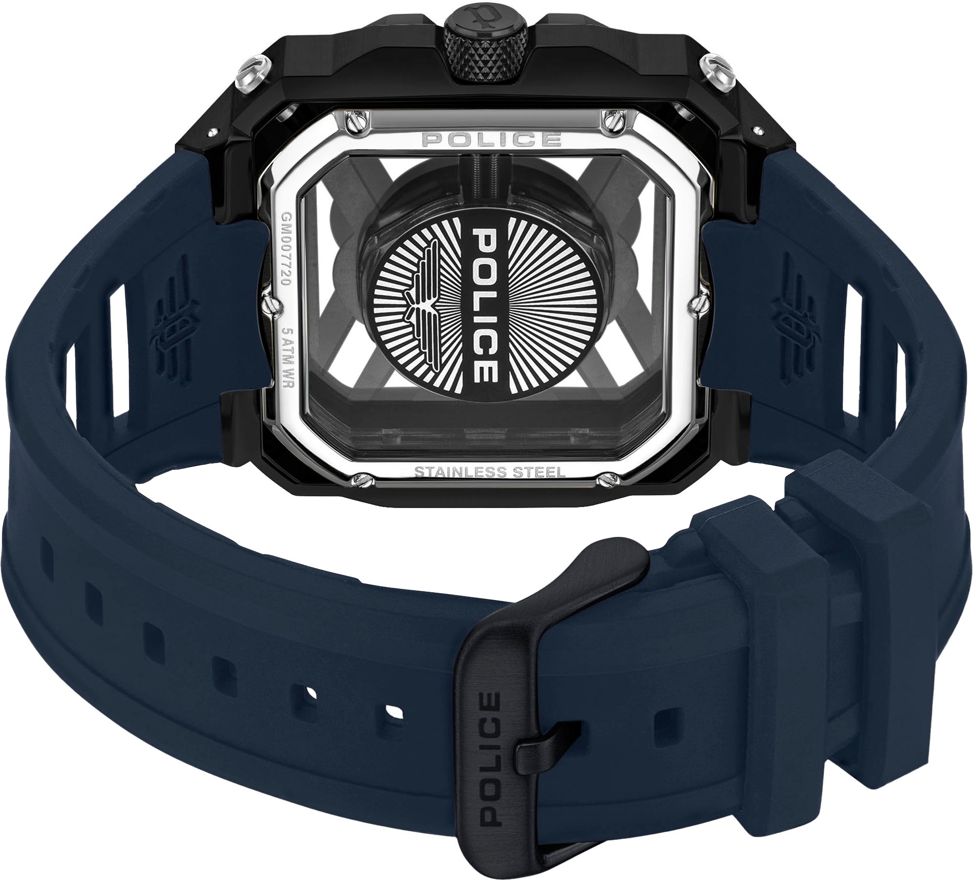 Police Multifunktionsuhr »DISRUPTOR I«, Quarzuhr, Armbanduhr, Herrenuhr, Silikonarmband, analog