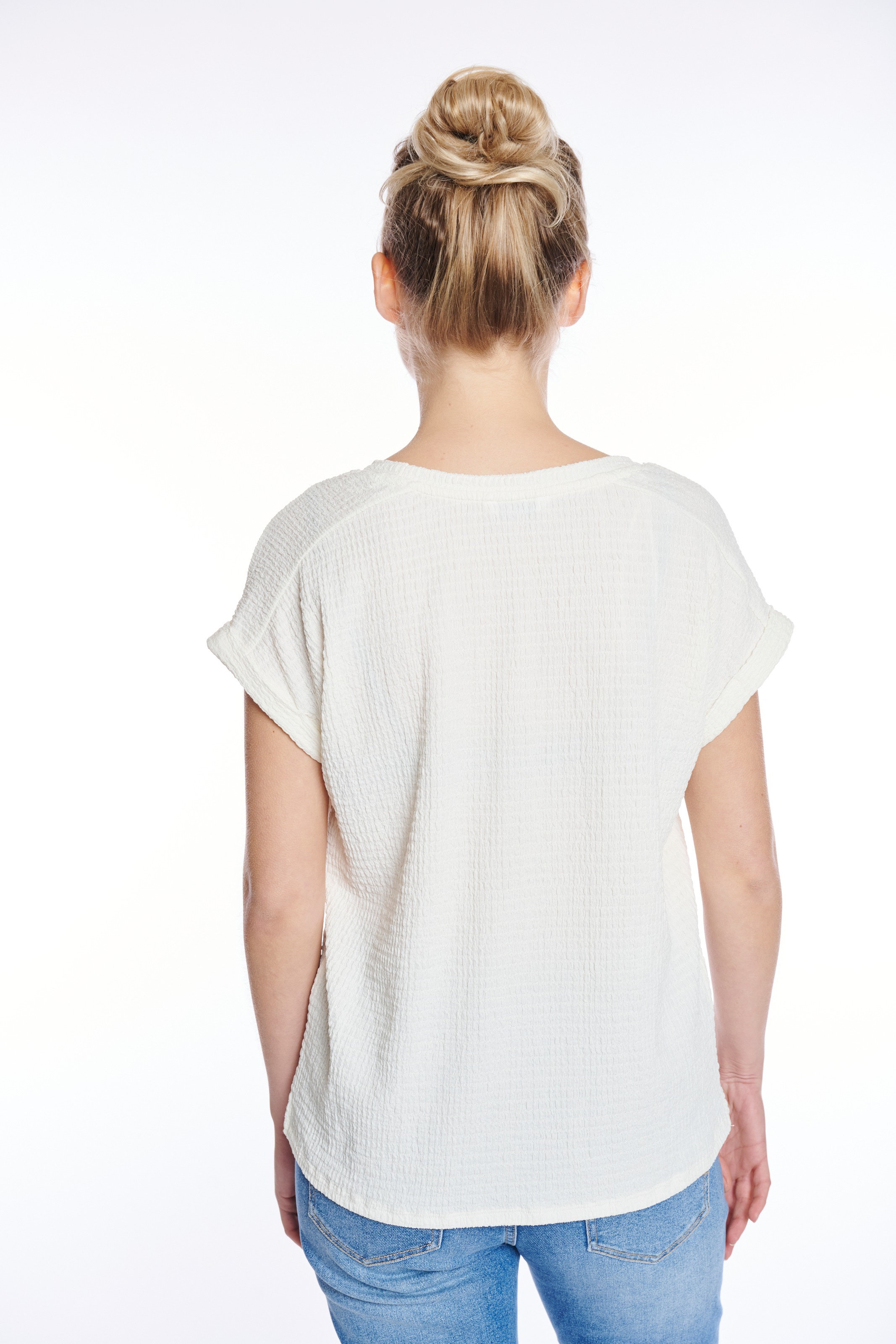 ZABAIONE Kurzarmshirt "Al44legra", Crinkle-Ware günstig online kaufen