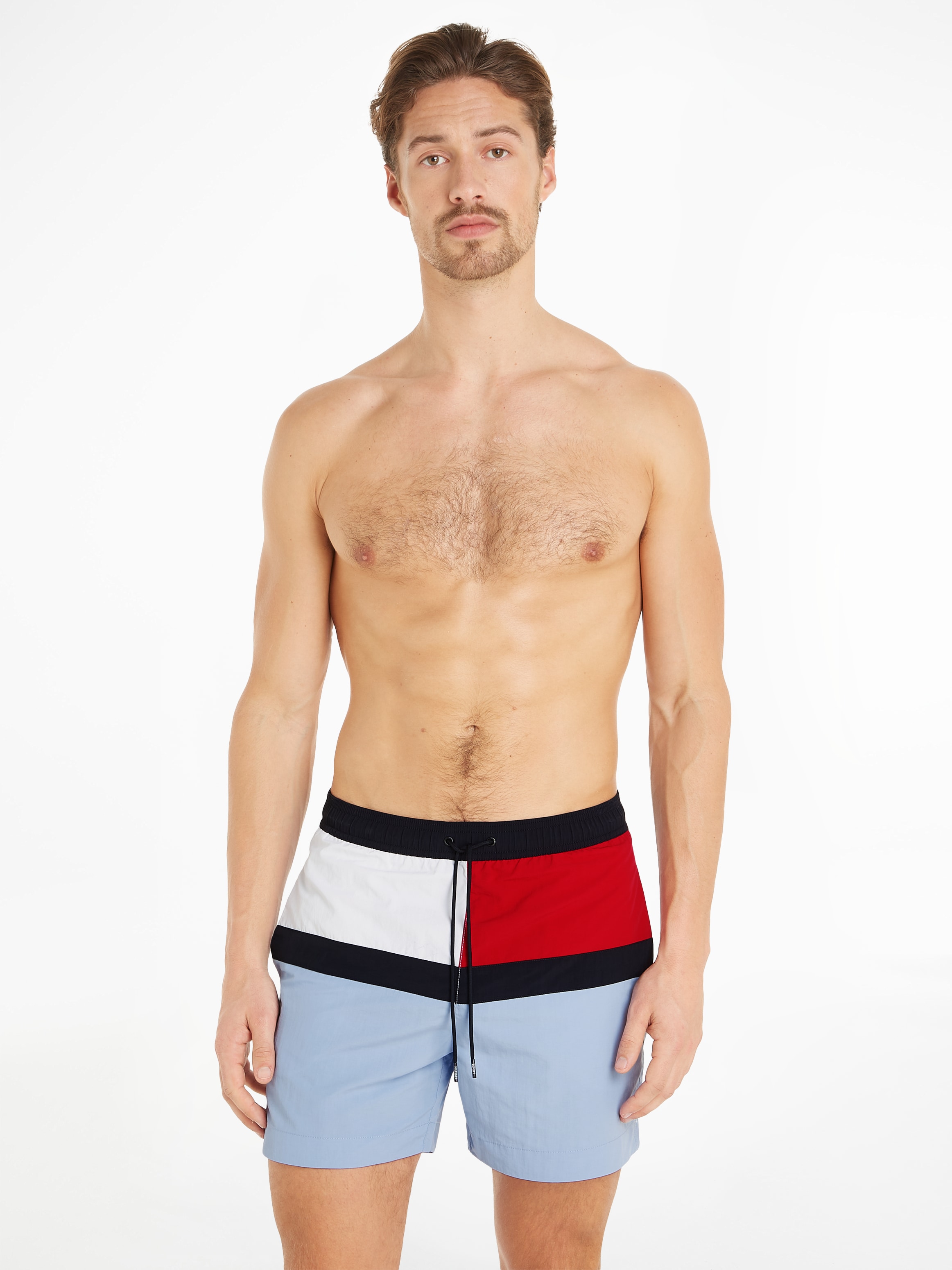 Tommy Hilfiger Swimwear Badeshorts "MEDIUM DRAWSTRING", in mehrfarbiger Optik