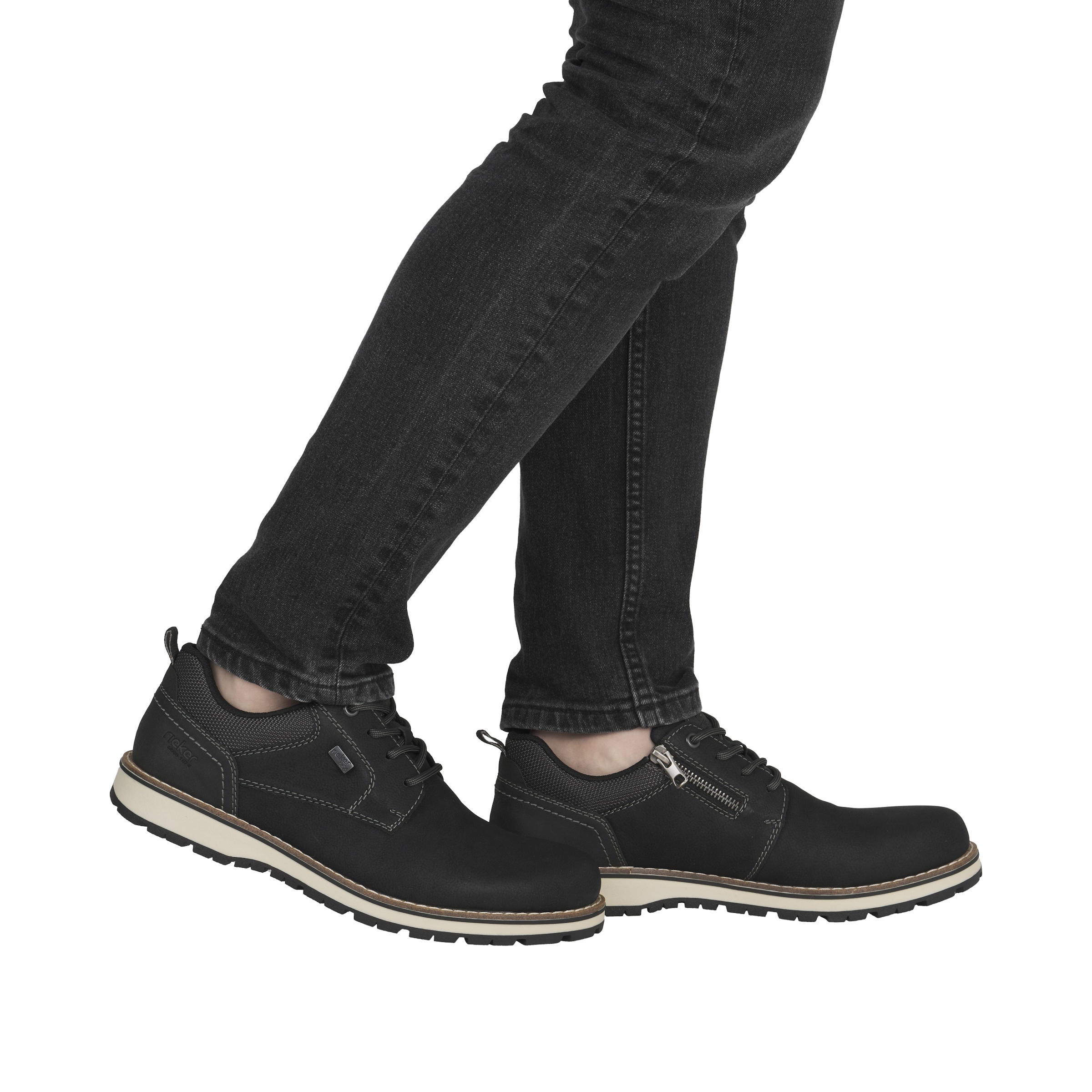 Rieker Schnürschuh, Business Schnürer, Halbschuh, Casual Sneaker mit Innenreißverschluss