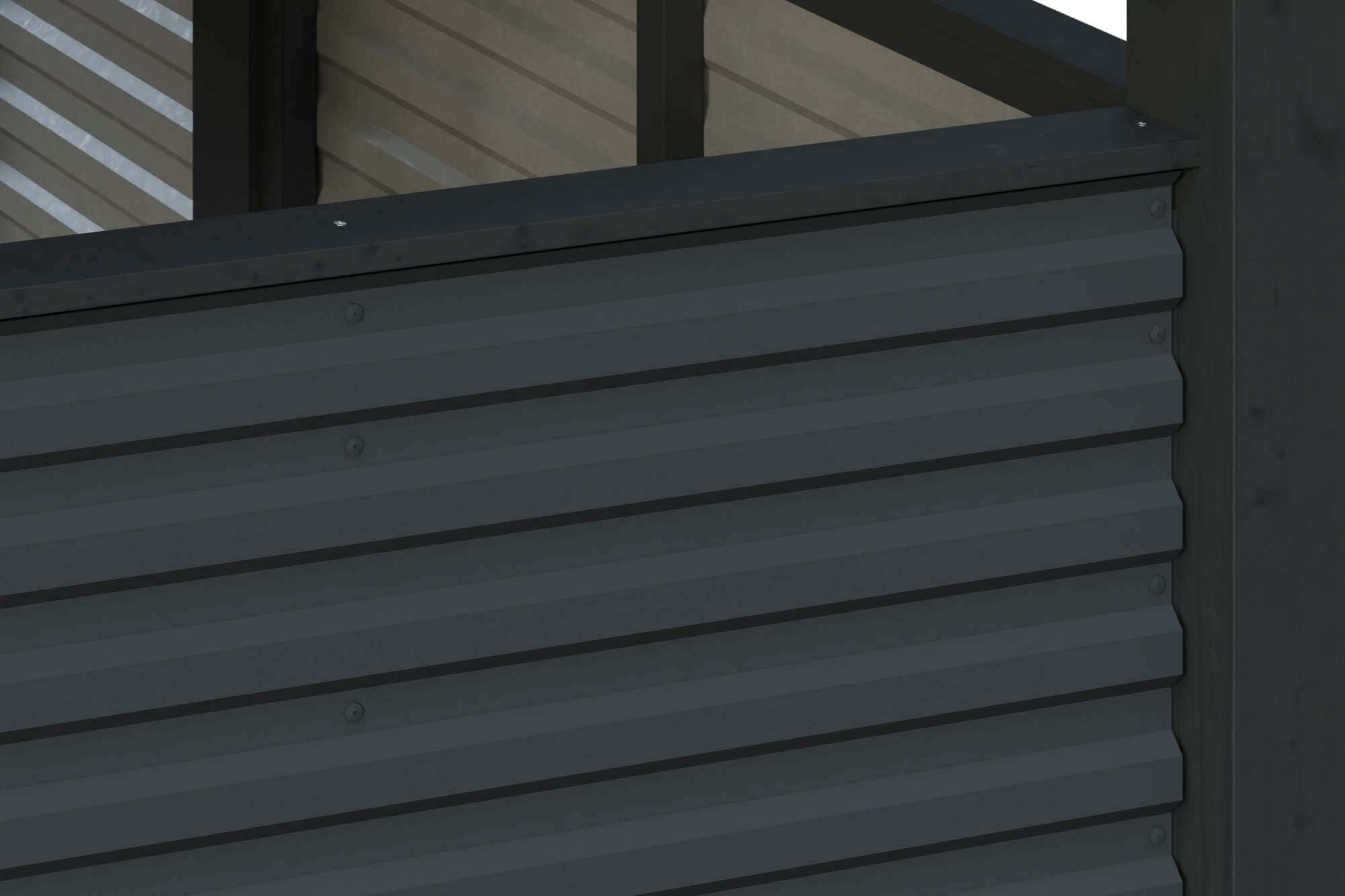 Skanholz Einzelcarport »Friesland Set 12«, Holz, 270 cm, Anthrazit