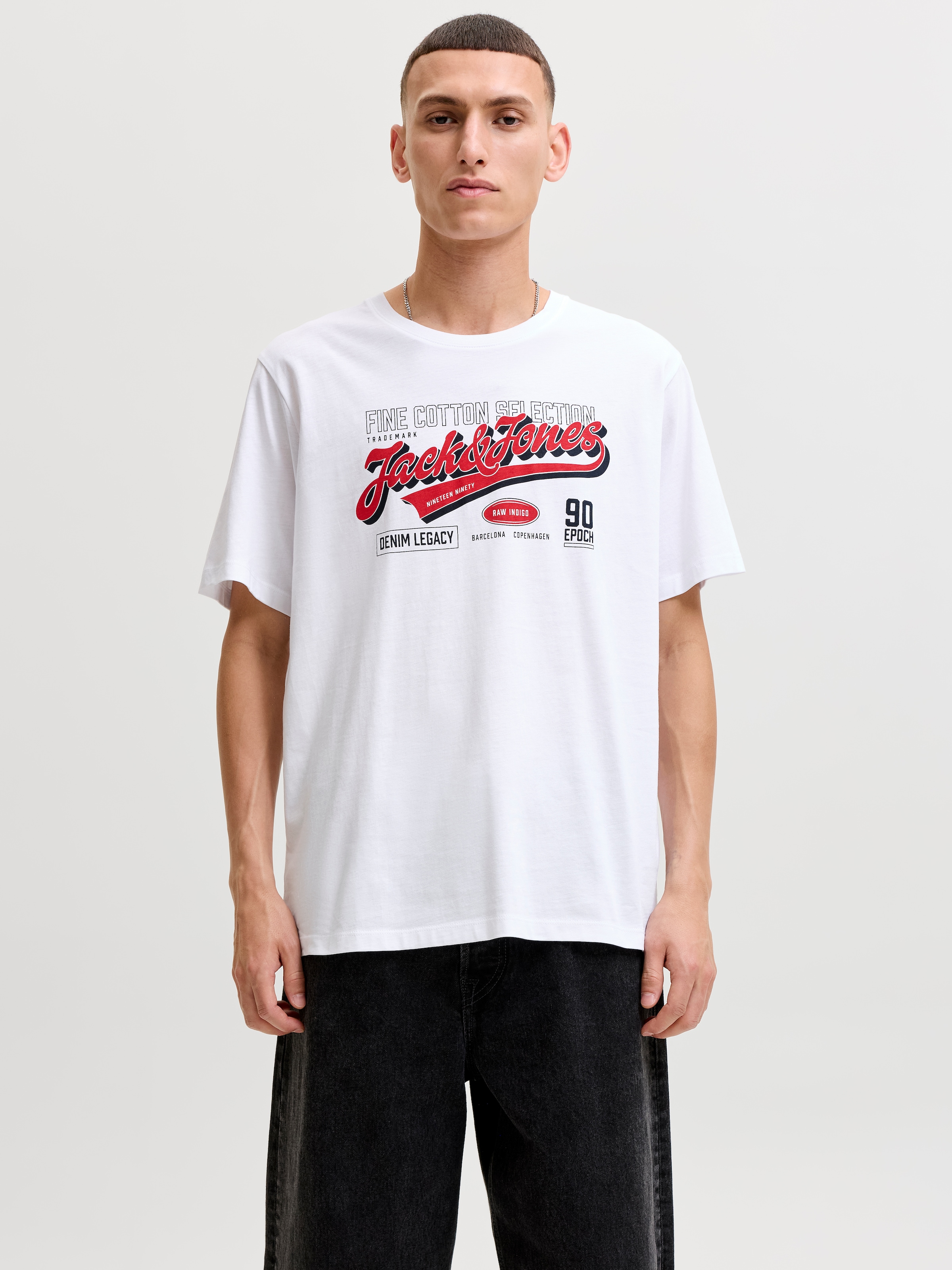 Jack & Jones T-Shirt "Jjelogo Tee Ss O-Neck 2 Col AW26 Sn" Baumwolle, Regular Fit