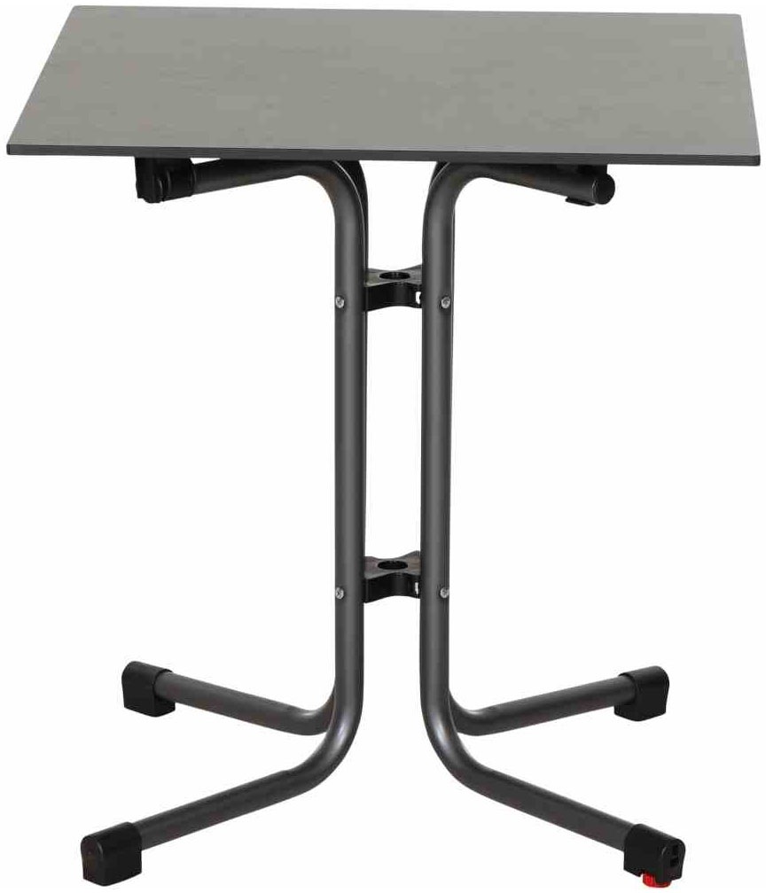 Siena Garden Gartensessel »Lane Sessel taupe 2er Set mit Tisch« Set, 2 Stk. tlg. 2 x Stapelsessel + Tisch Sola 65 x 65 cm