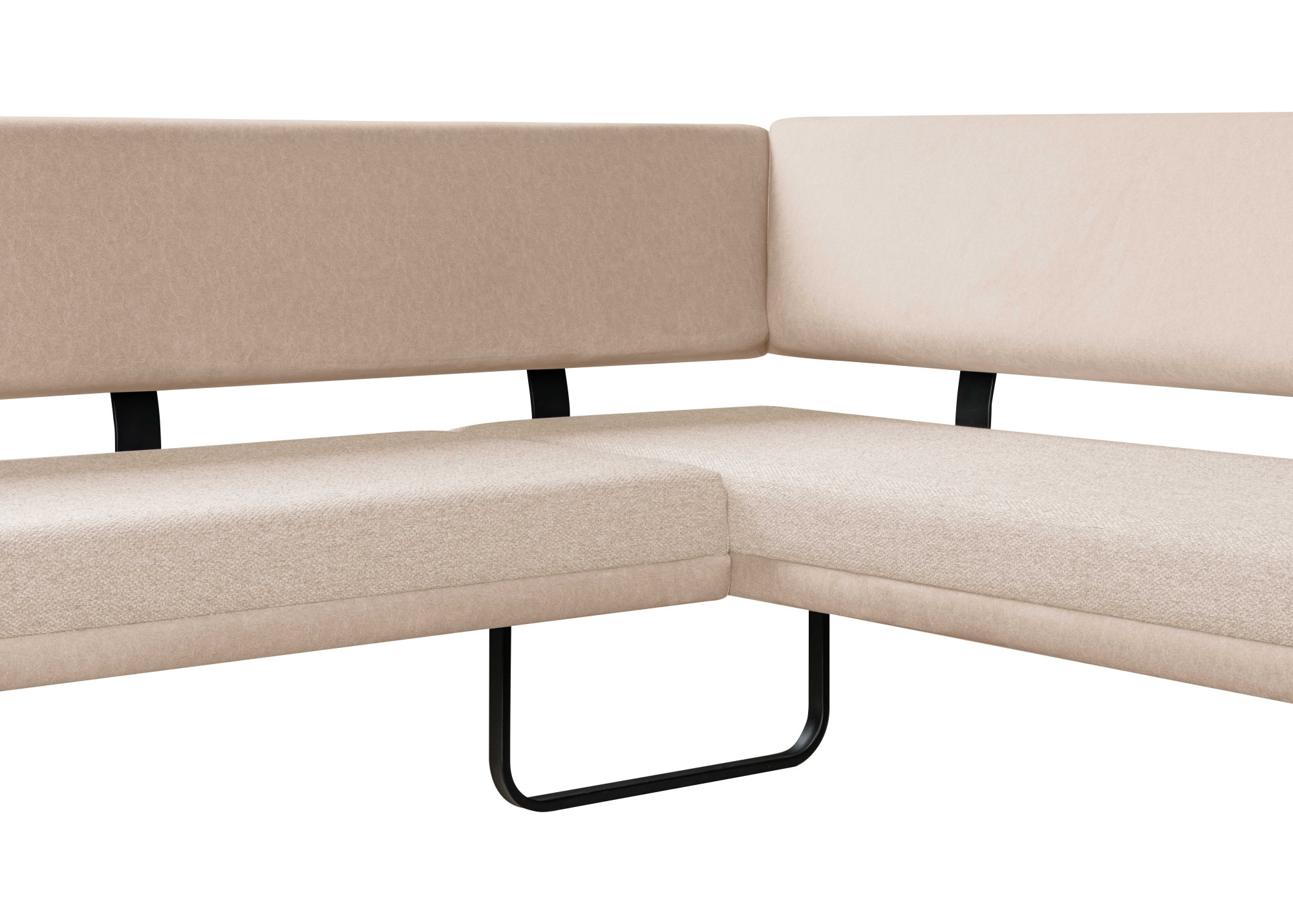 OTTO home Eckbankgruppe »Gabi Essecke, Sitzgruppe, Eckbankgruppe, Küchenbankgruppe« Set, 4tlg, 4 tlg. tlg. Gestell aus matt-schwarzem Flachmetall, stabil, 2-Stoff-Design