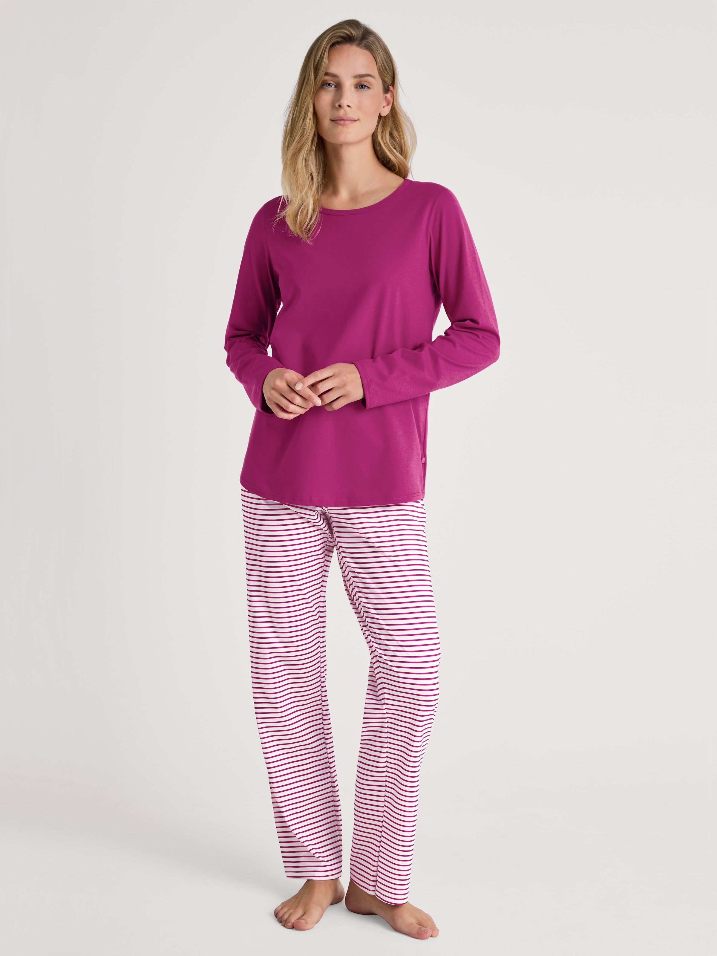 CALIDA Schlafanzug "Graphic Nights", (2 tlg.), Streifen-Design, Single Jers günstig online kaufen