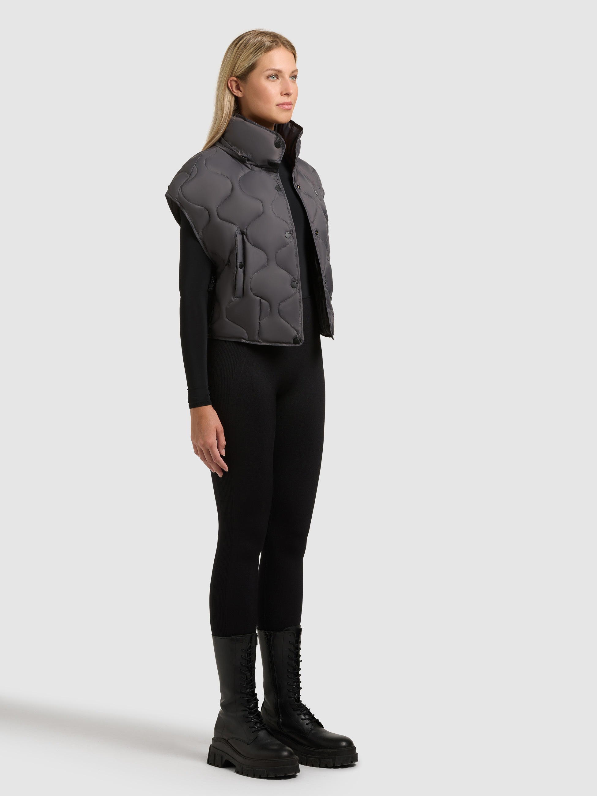 KHUJO NINGA Gilet Slate Grey Size S 2