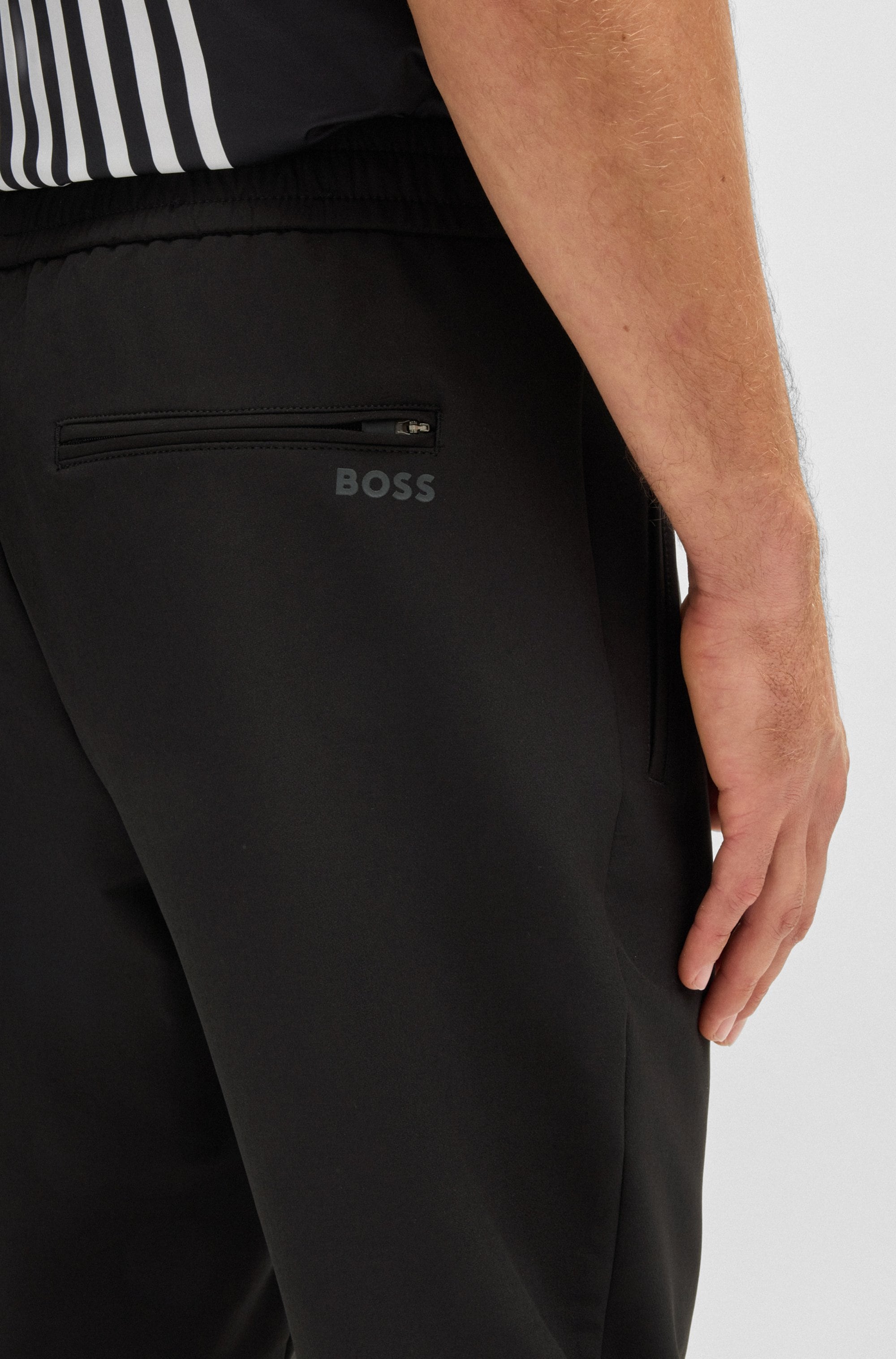BOSS GREEN Stretch-Hose »T_Flex«, mit elastischem Bund und Kordelzug