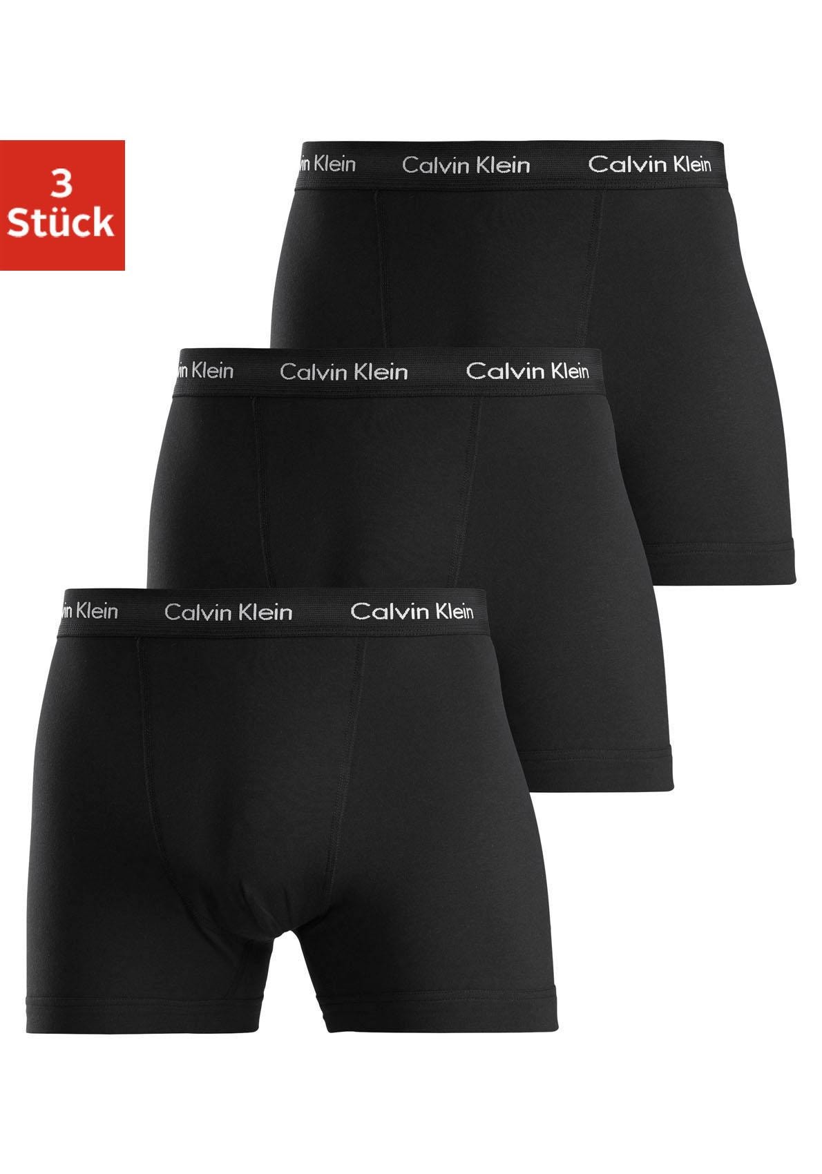 Calvin Klein Underwear Boxer, (3 St.), in uni schwarz