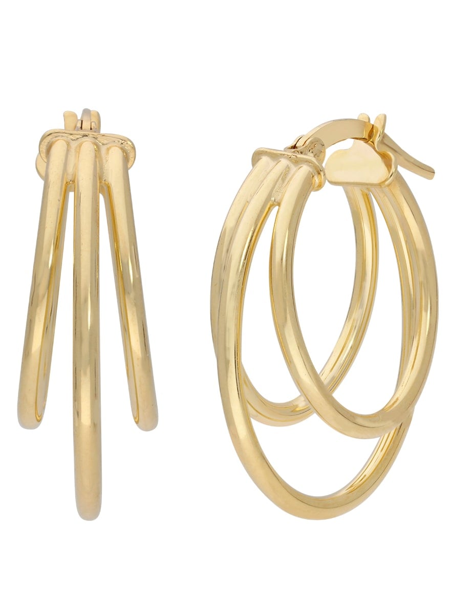 Lady Hoop Earrings Yellow Gold 2