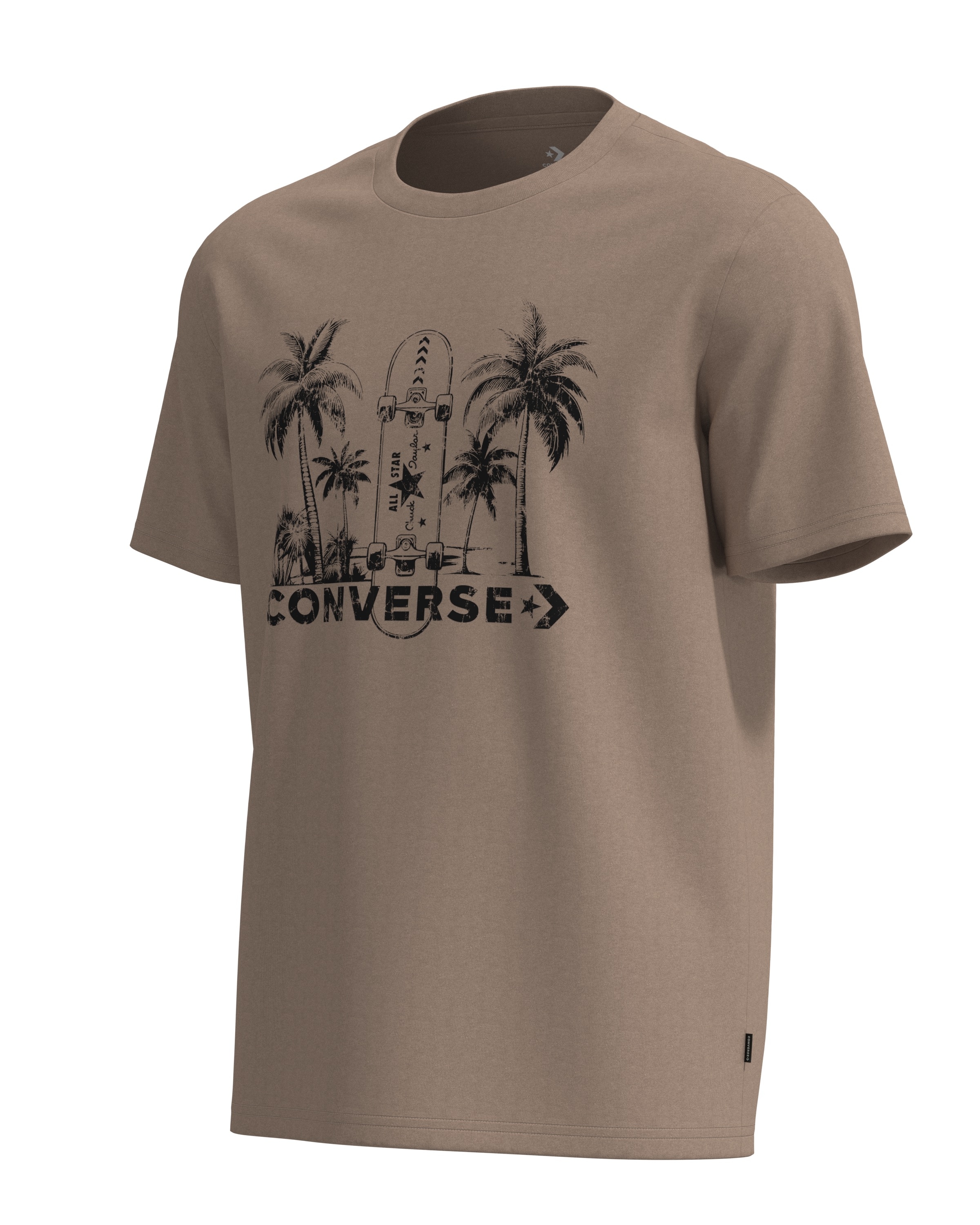 Converse T-Shirt Kurzarm, für Erwachsene, in den Größen S bis XXL, aus Baumwolle