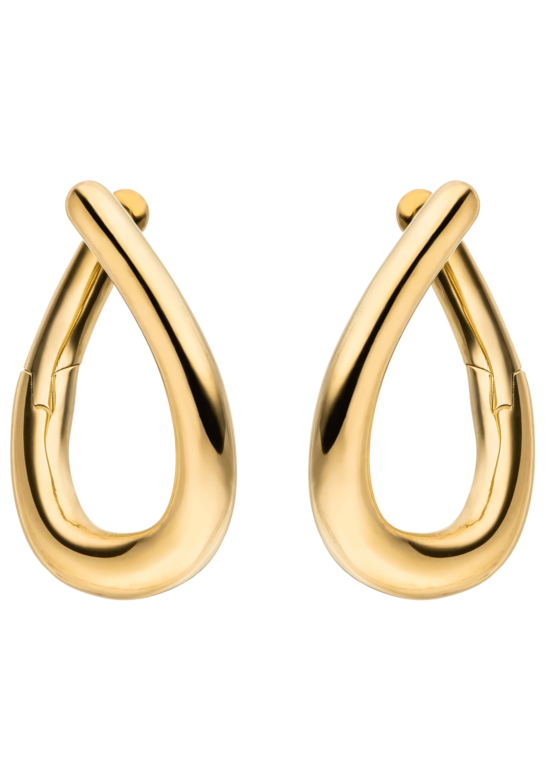 JOBO Paar Creolen »Ohrringe Tropfen 19 mm« 8 Karat 333 Gold