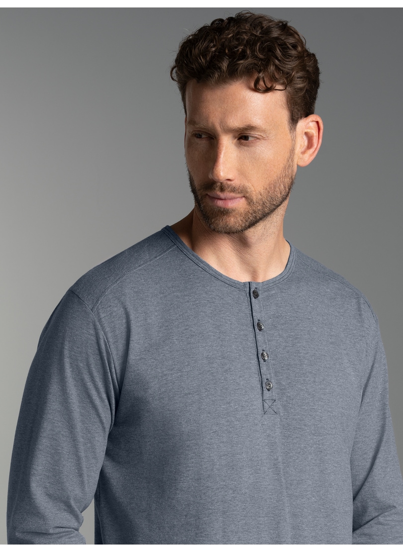 Trigema 1100000002199 "TRIGEMA Langarmshirt mit Knopfleiste" 1 Stk.