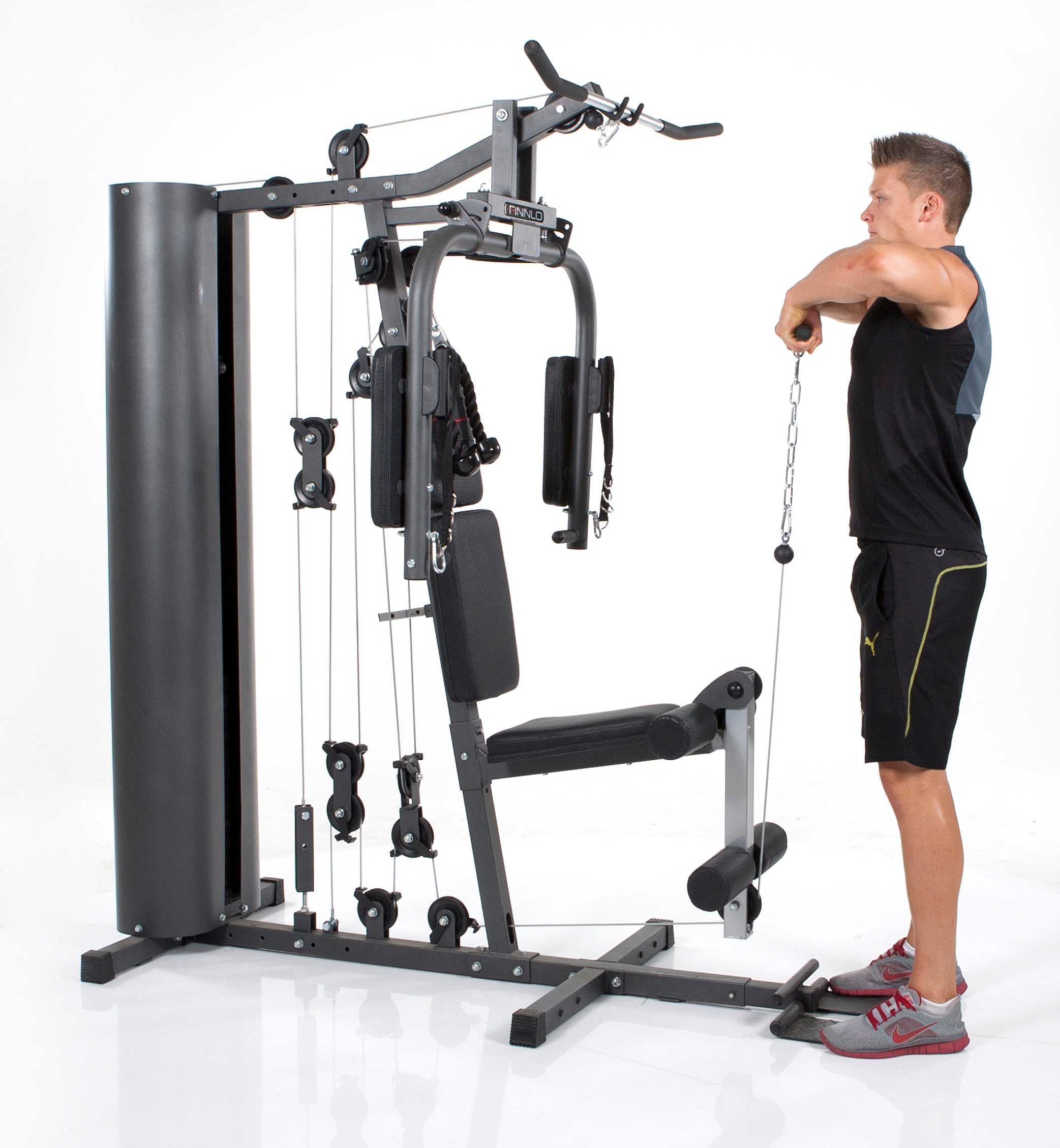 Finnlo by Hammer Kraftstation »Autark 600«, 16 Gewichtsblöcke, (Butterflystange, Latzug, Ruderfunktion und mehr), multifunktionale Fitnessstation, max. Trainingsgewicht 80 kg