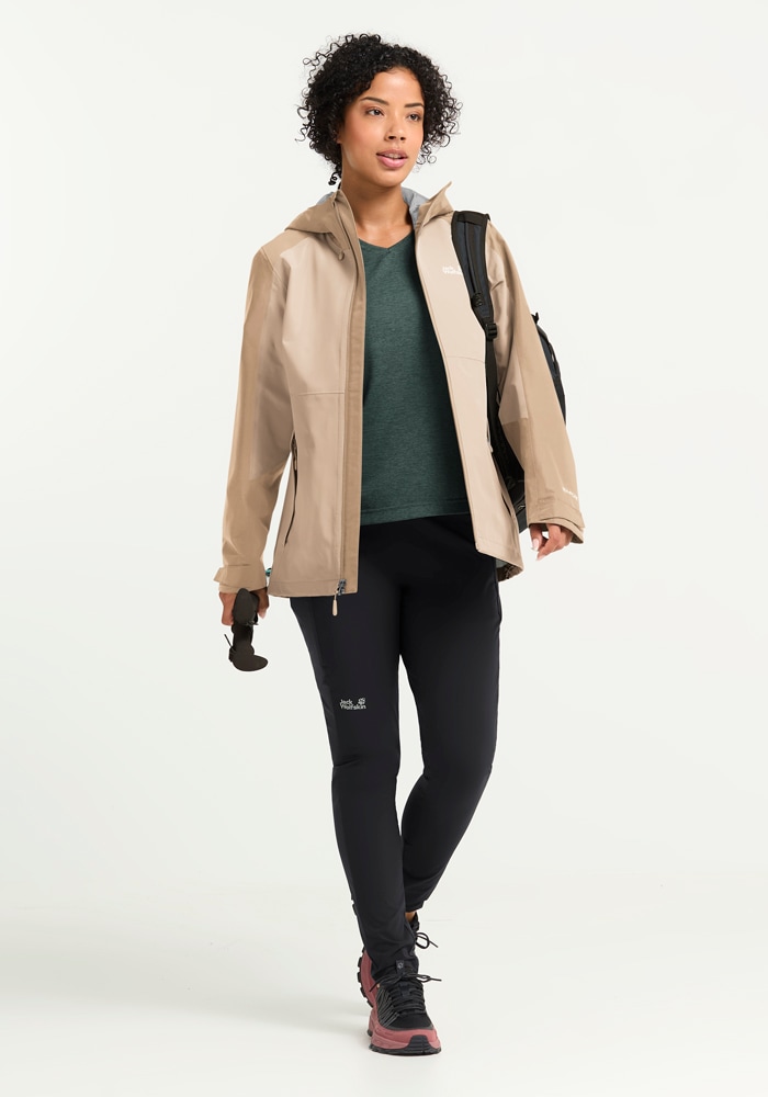 Jack Wolfskin Outdoorjacke »WILDBOUND 2L JKT W« mit Kapuze