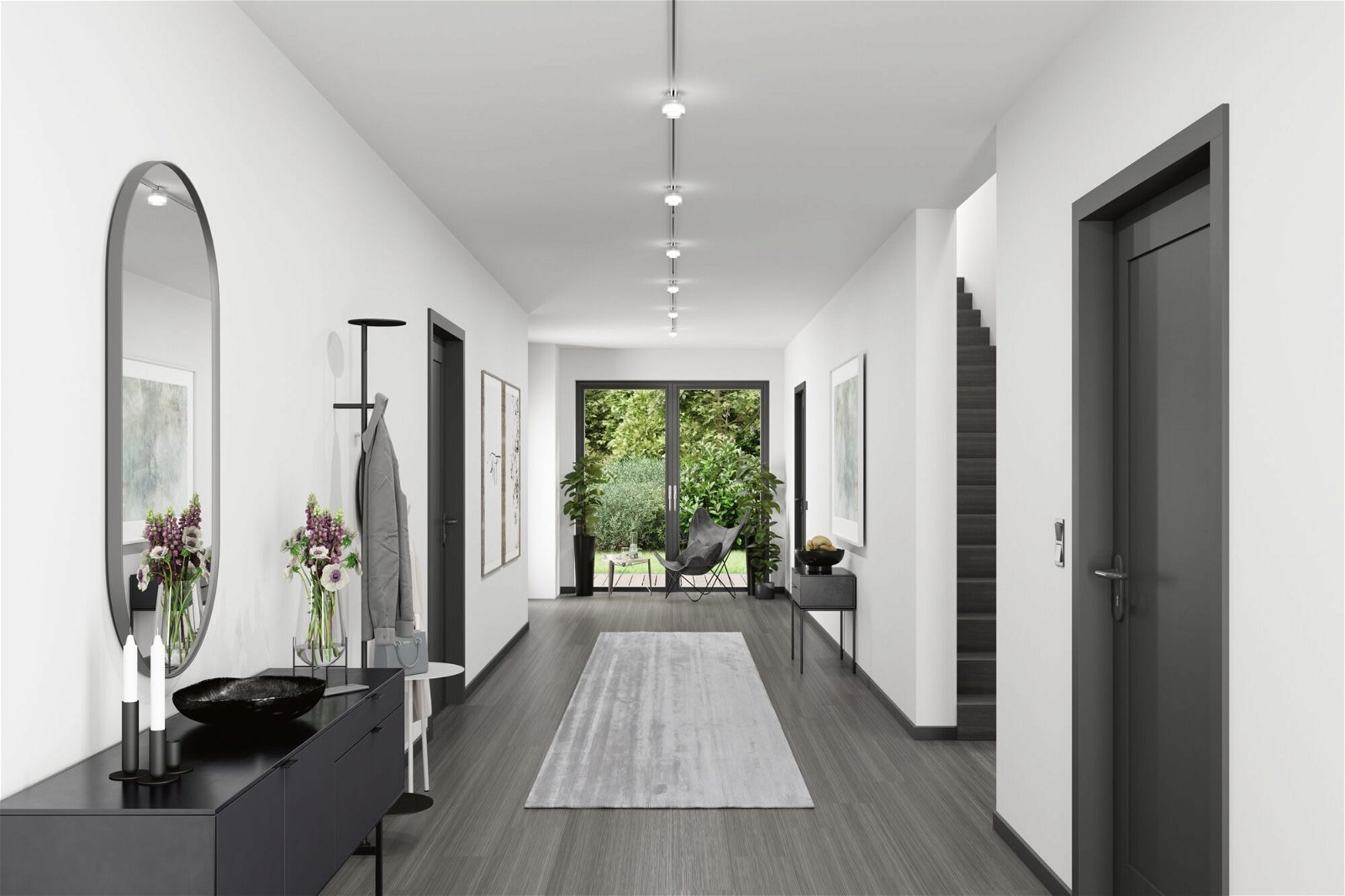 Paulmann Schienensystem-Leuchten »URail Schienenspot Topa Dot 350lm 4,9W 4000K 230V Chrom, Klar, Satin«, dimmbar, Einzelspot