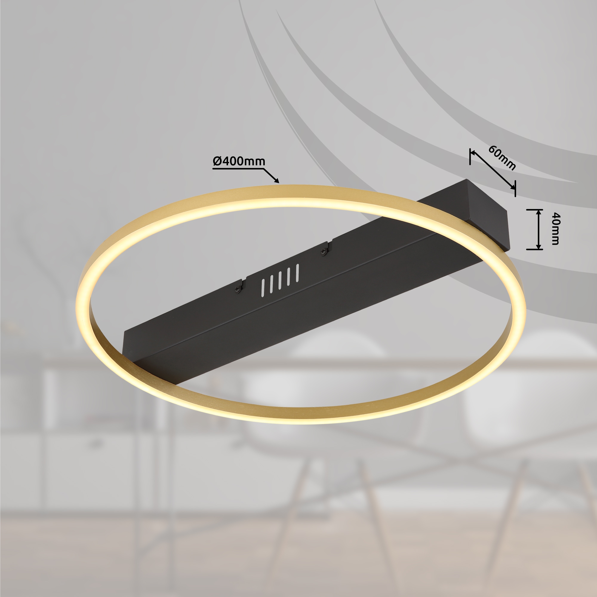 GLOBO LIGHTING LED Deckenleuchte »LUFFY«, Leuchtmittel LED-Modul | LED fest integriert, Deckenlampe/rund/Wohnzimmer/Schlafzimmer/modern