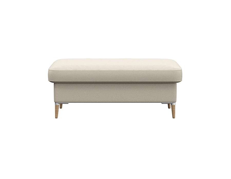 FLEXLUX Pouf »Fiore«, Kaltschaum, Füße Alu+ Eiche
