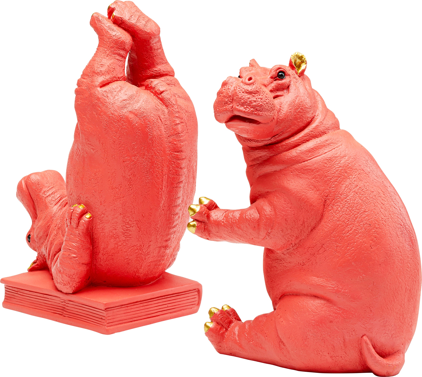 Kare Design Buchstütze »Hippo Pink« aus Polyresin