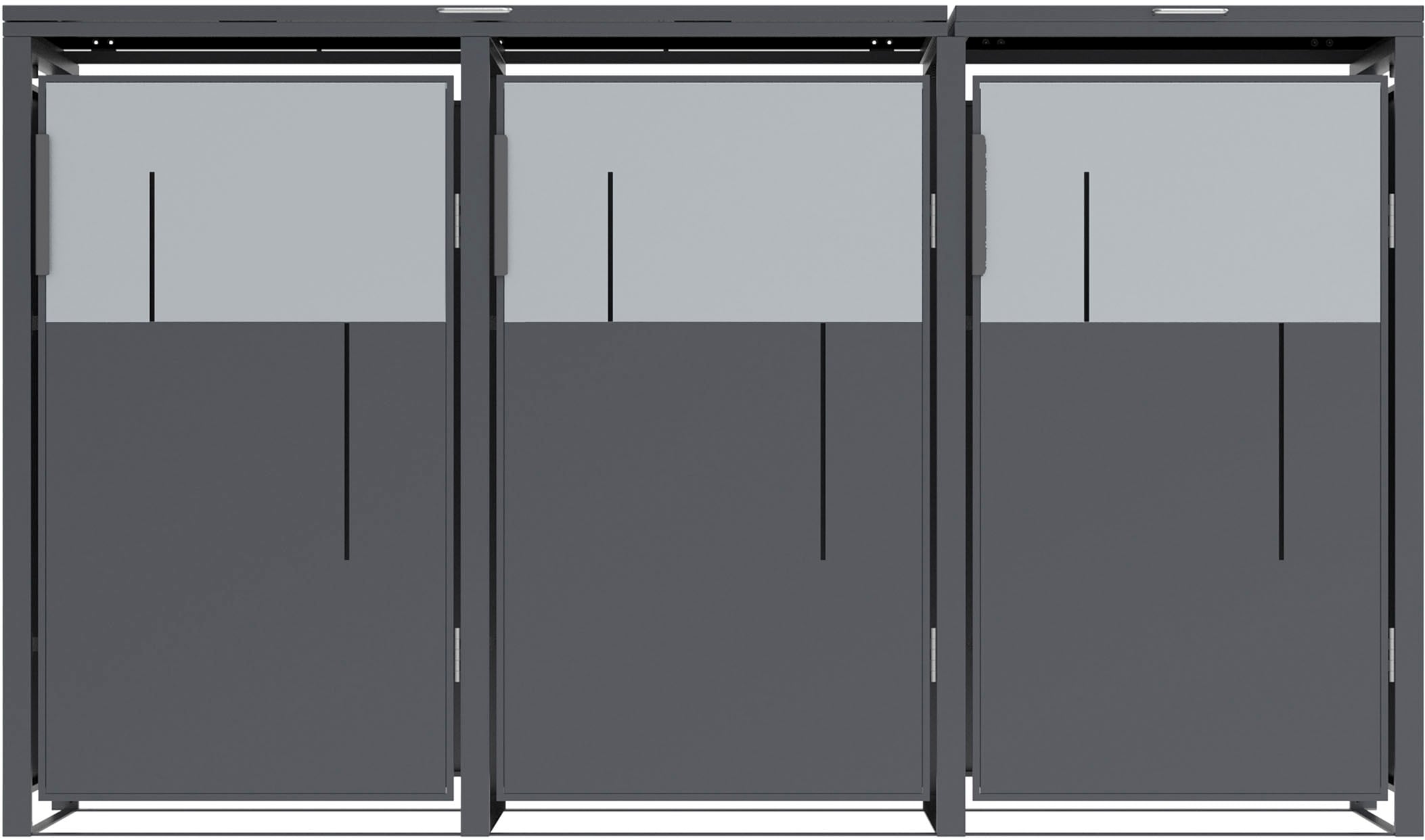 WESTMANN Mülltonnenbox »Tonus 3« BxTxH: 198x80x116 cm, für 3x240 L Mülltonnen