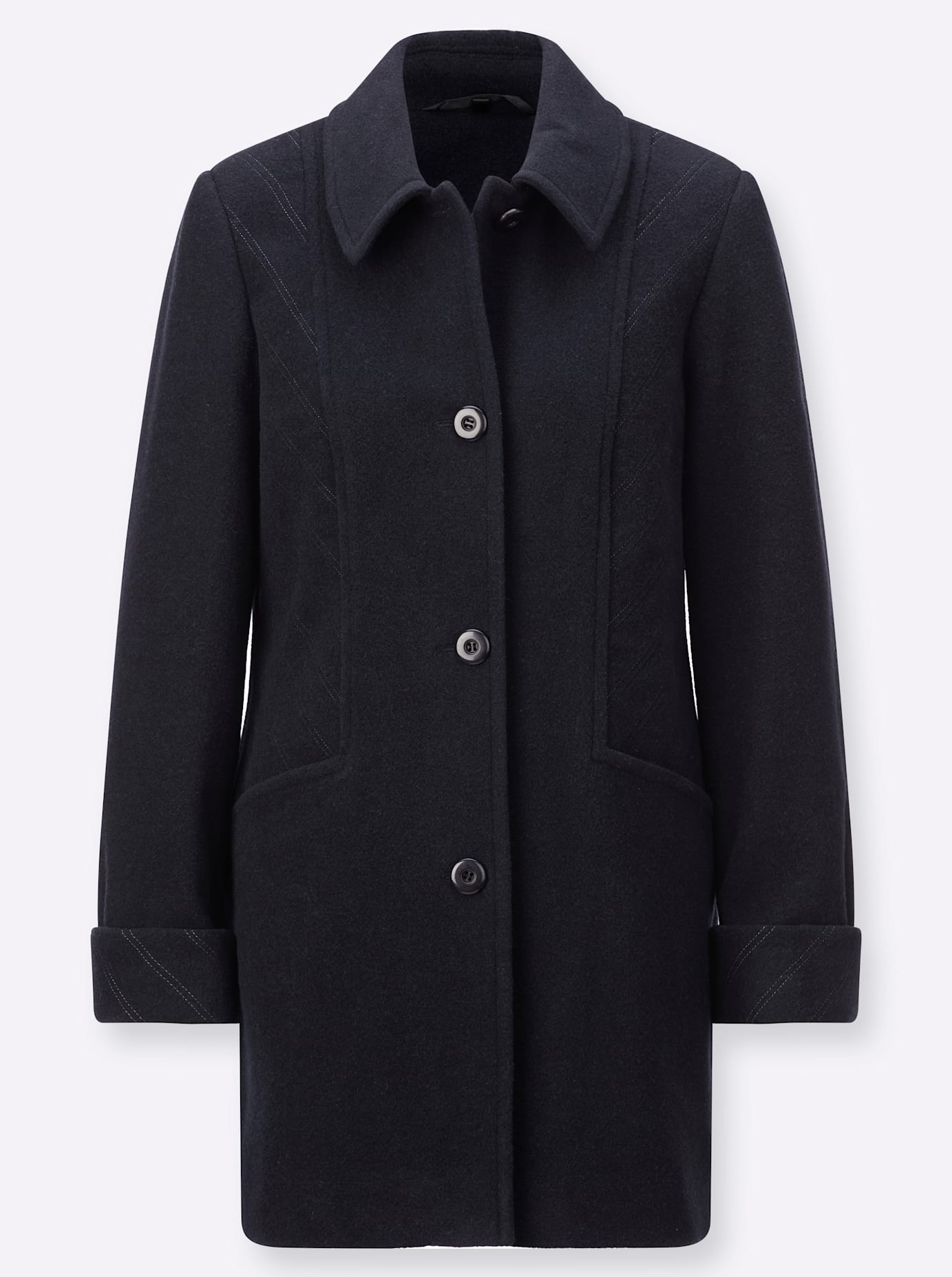 Thumbnail - Classic Wolljacke ohne Kapuze