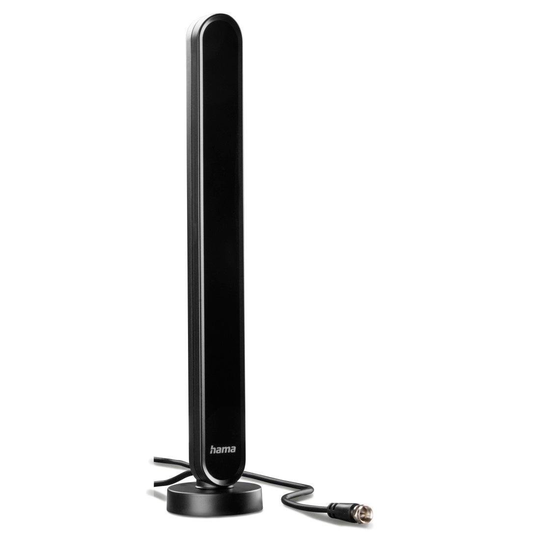 HAMA Innenantenne "Antenne für DAB+, DAB, UKW (aktiv, 30dB Verstärkung)", B:6cm L:31cm T:6cm, schwarz, Antennen, Zimmerantenne