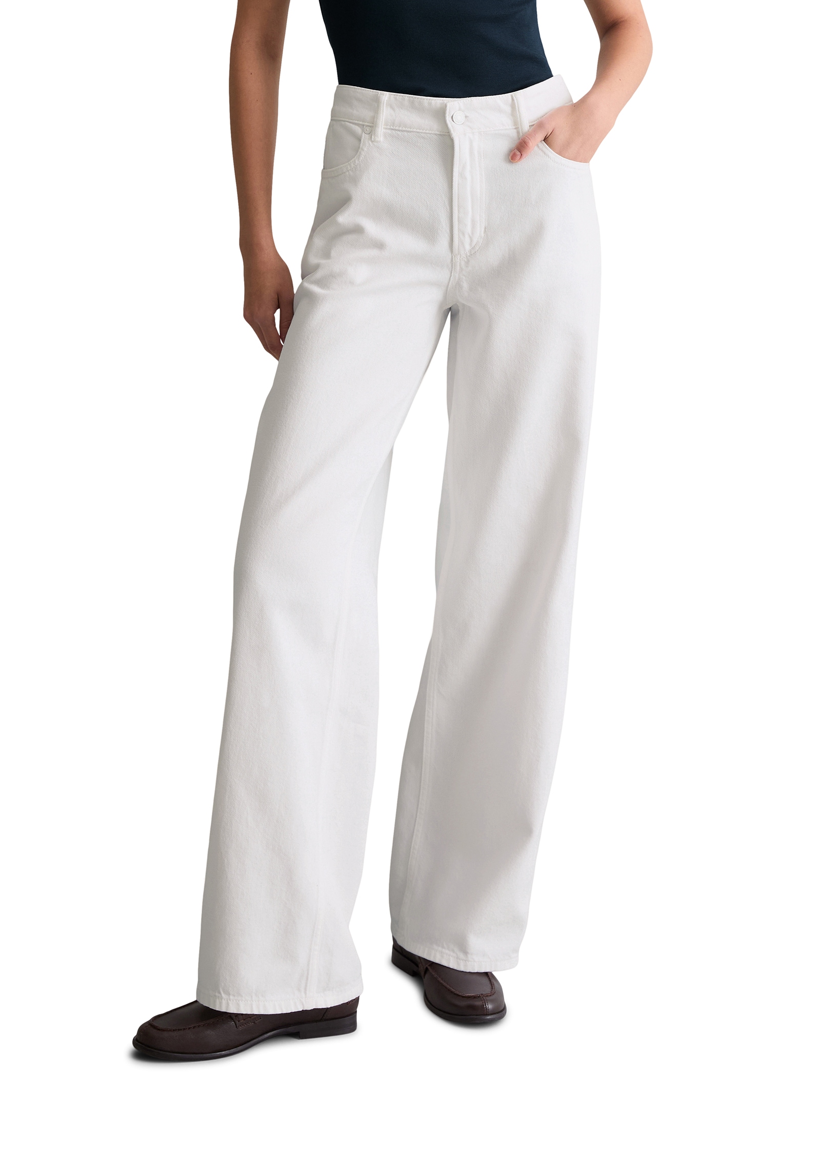 Marc OPolo DENIM Weite Jeans Mittlere Leibhöhe, weites Bein günstig online kaufen