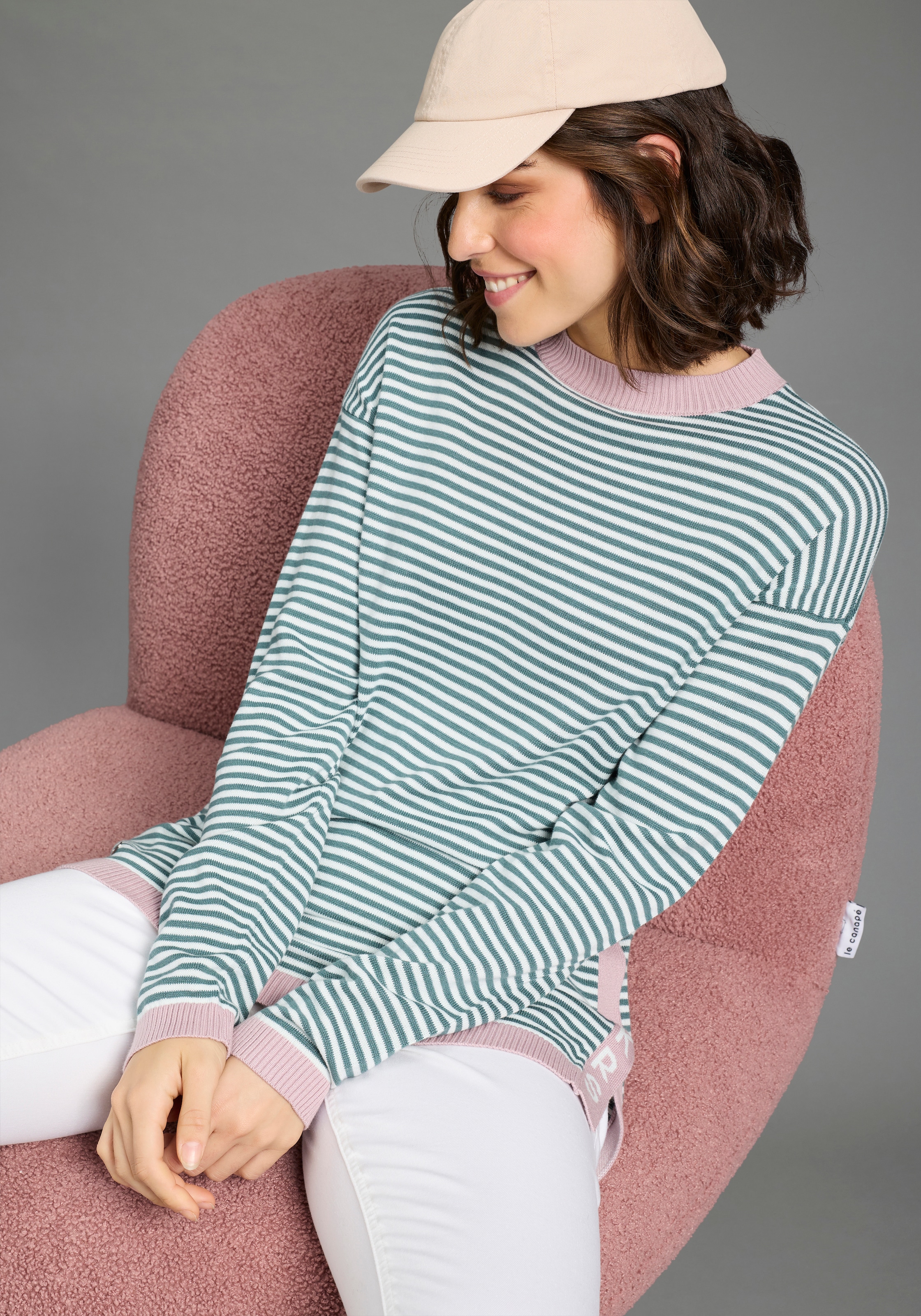 KangaROOS Strickpullover aus Baumwolle-Mix, mit Rundhalsausschnitt, lässig günstig online kaufen