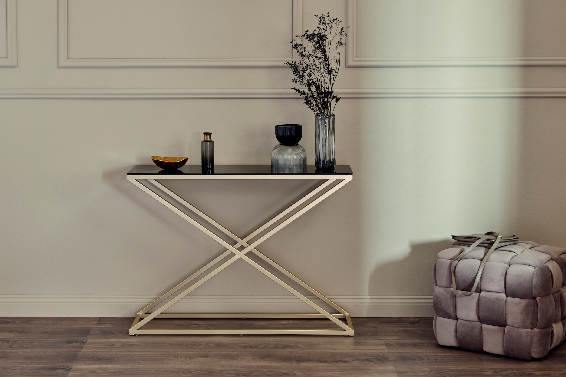 Jahnke Konsolentisch "XTRA CONSOLE" 1 tlg. Konsole/Beistelltisch in Gold-Lo günstig online kaufen