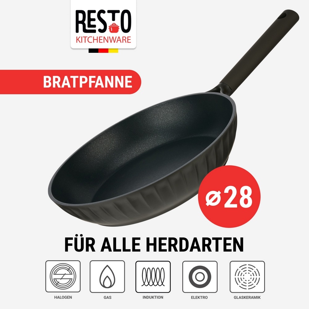 RESTO Kitchenware Bratpfanne »Ascella, antihaftbeschichtet und spülmaschinenfest«, Aluminiumguss, (1 tlg.), Induktion, für alle Herdarten geeignet