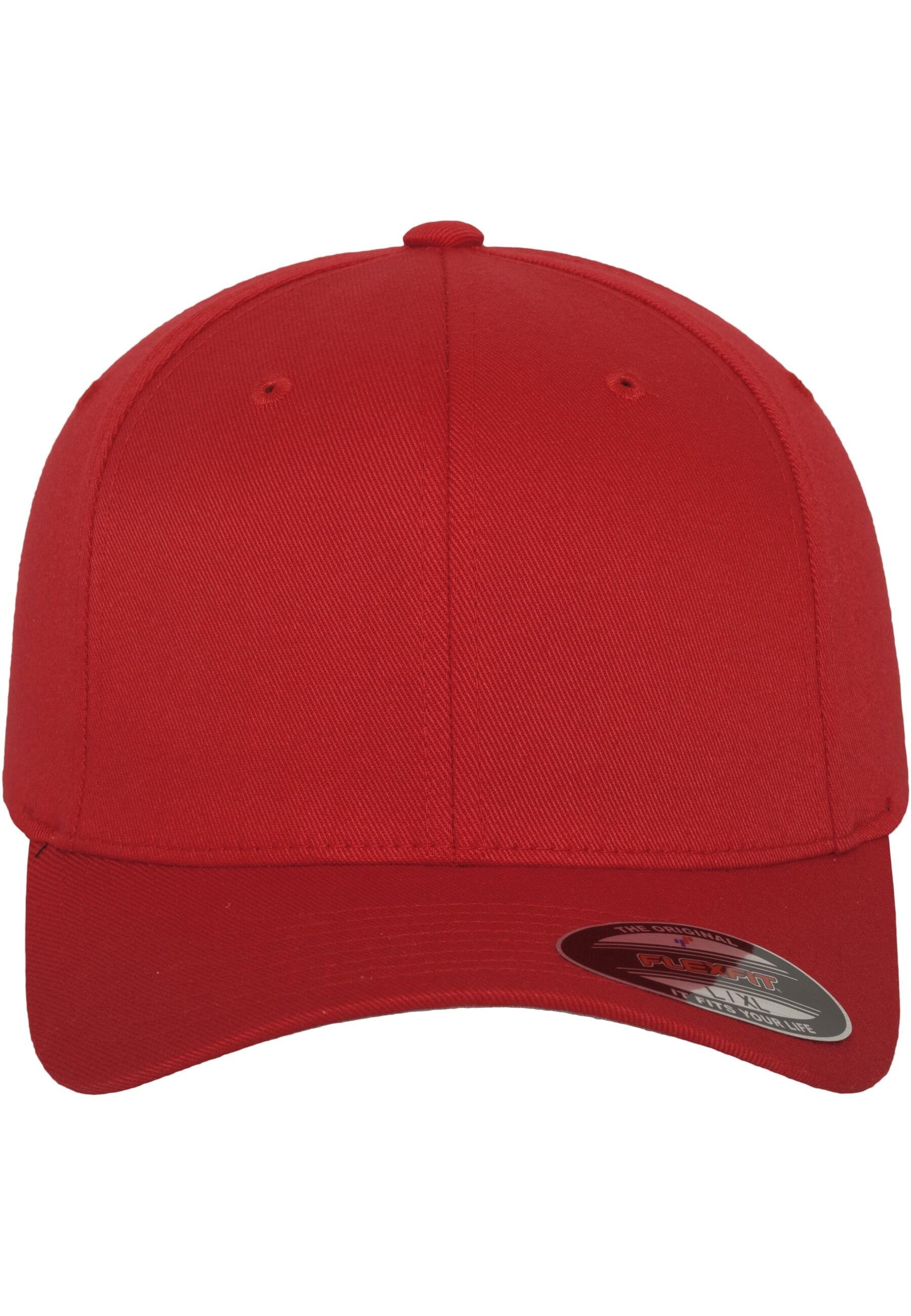 FLEXFIT Kinder Flex Cap "Flexfit Flexfit Wooly Combed Toddler"rot, unifarben, 63% Polyester, 34% Baumwolle, 3% Elasthan, Caps