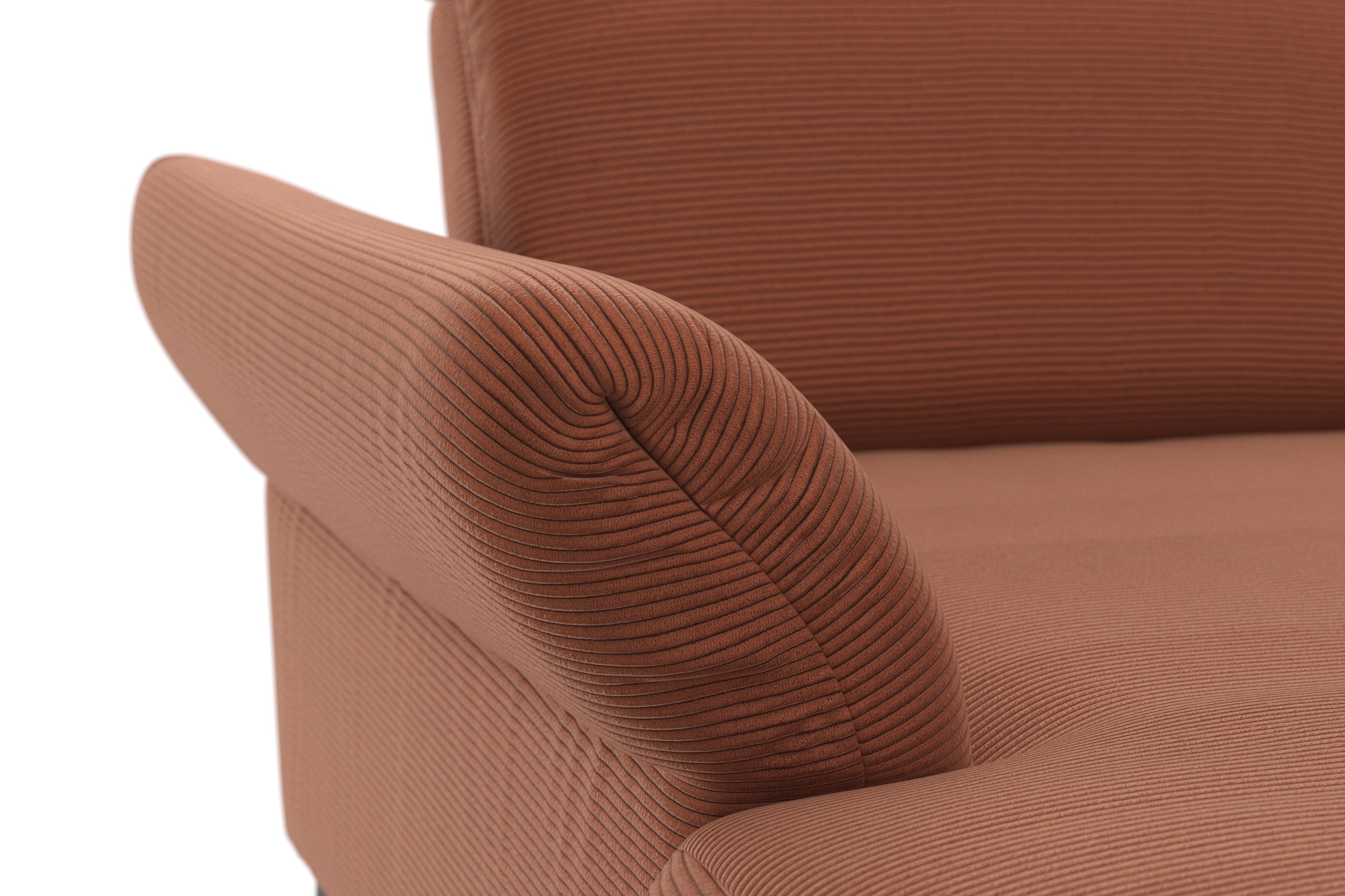 INOSIGN Ecksofa »Coco L-Form«, Sitztiefen-, Arm- und Kopfteilverstellung, Cord-Bezug, Fußhöhe 15 cm