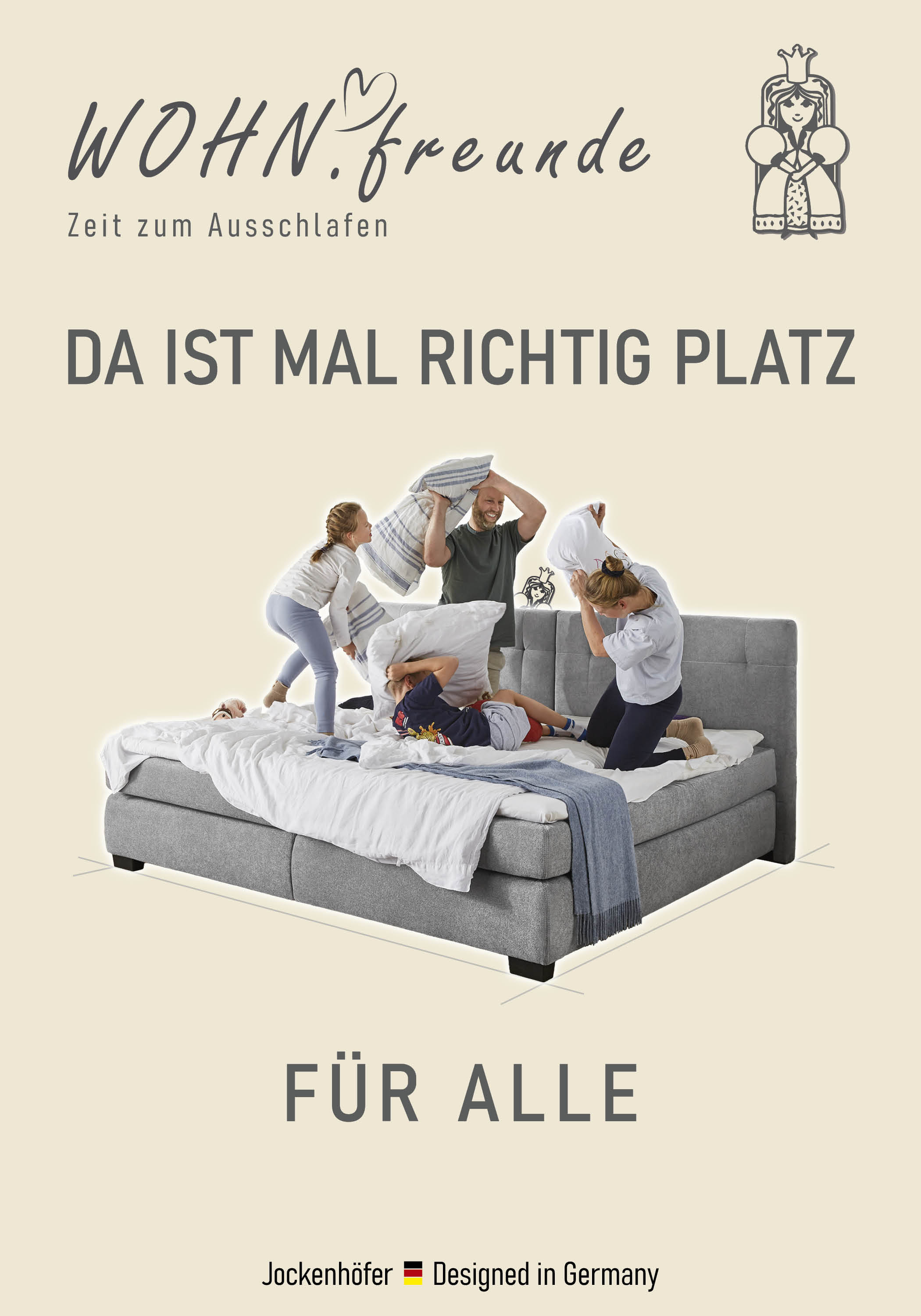 Thumbnail - Jockenhöfer Gruppe Boxspringbett "Family, inklusive 7-Zonen-TTFK-Matratzen und Kaltschaumtopper", Familienbett in der Gr...